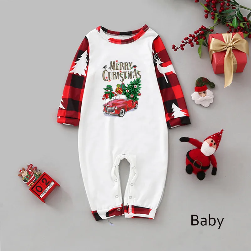 Cozy Family Christmas Plaid Two-Piece Pajama Set for Festive Comfort