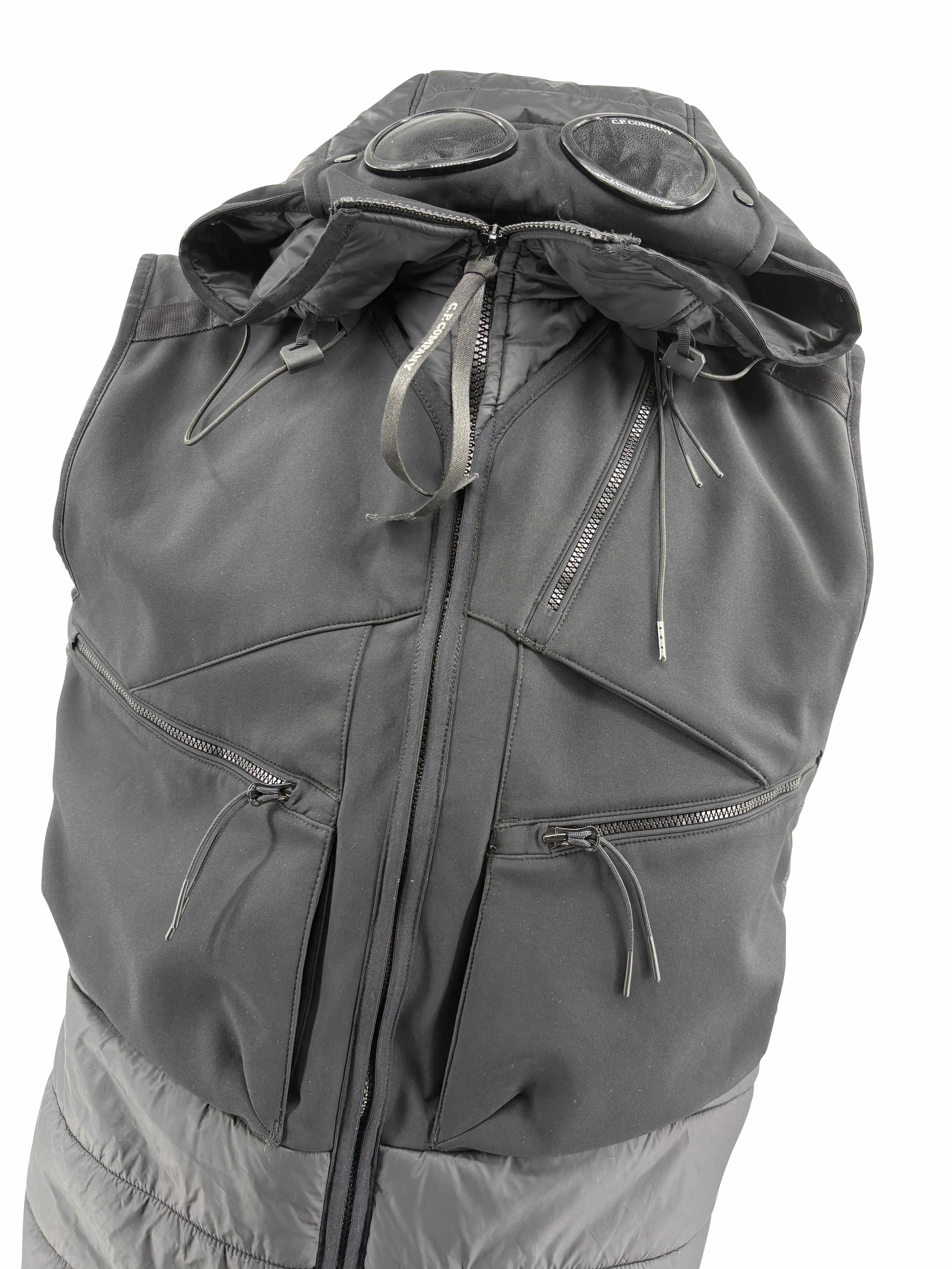 C.P. Company Shell-R Padded Down Goggle Gilet - Black