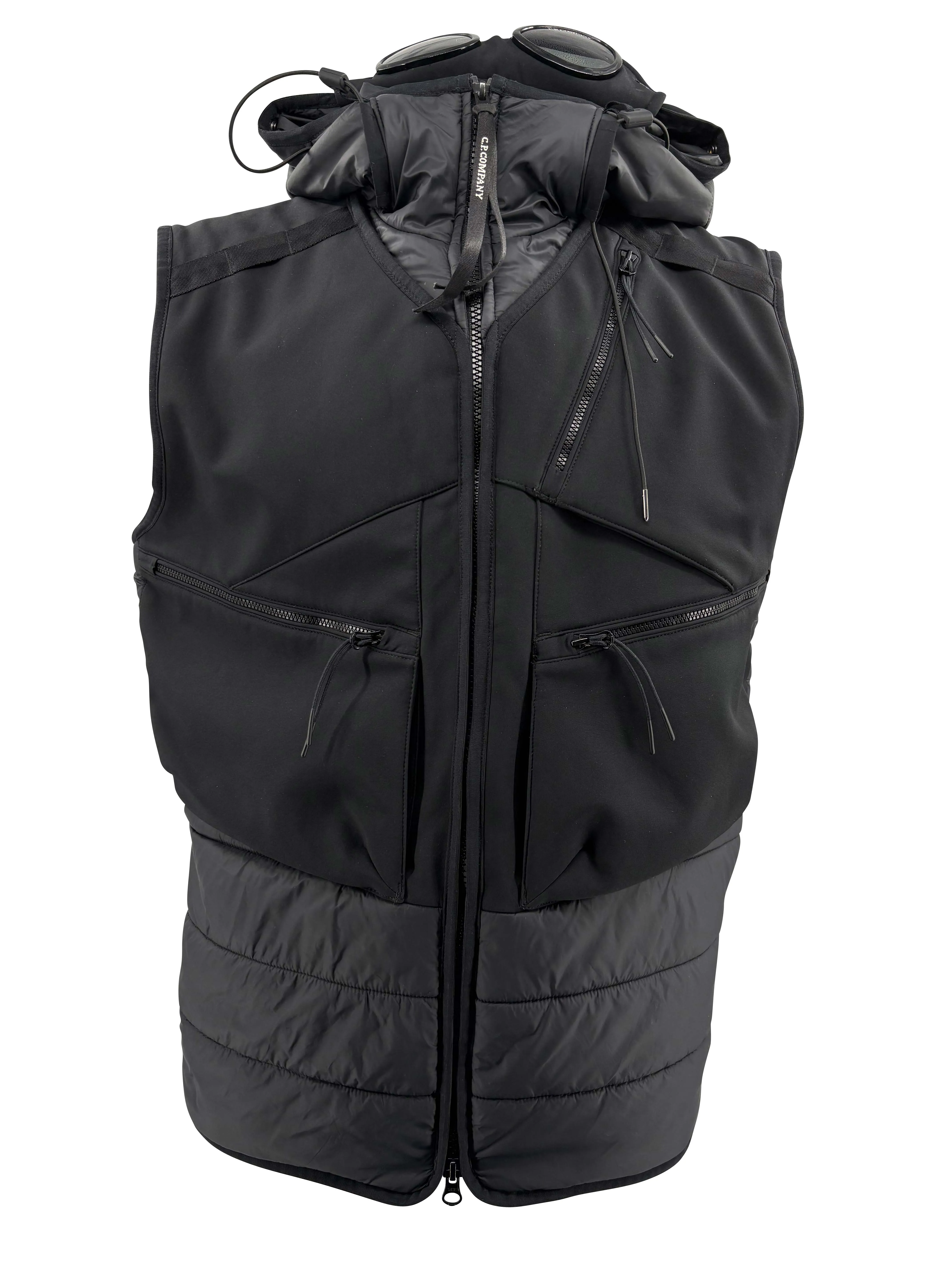 C.P. Company Shell-R Padded Down Goggle Gilet - Black