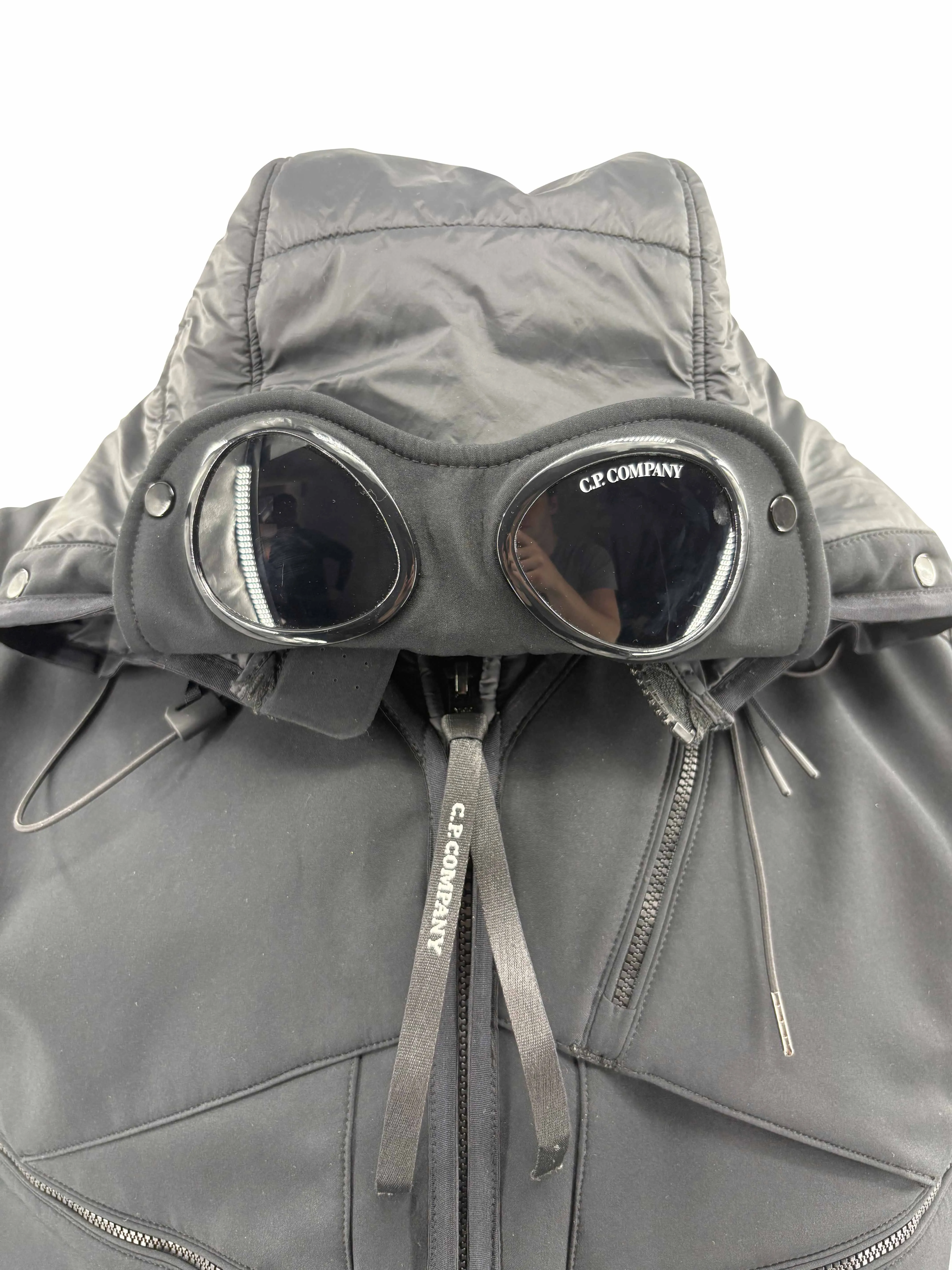 C.P. Company Shell-R Padded Down Goggle Gilet - Black