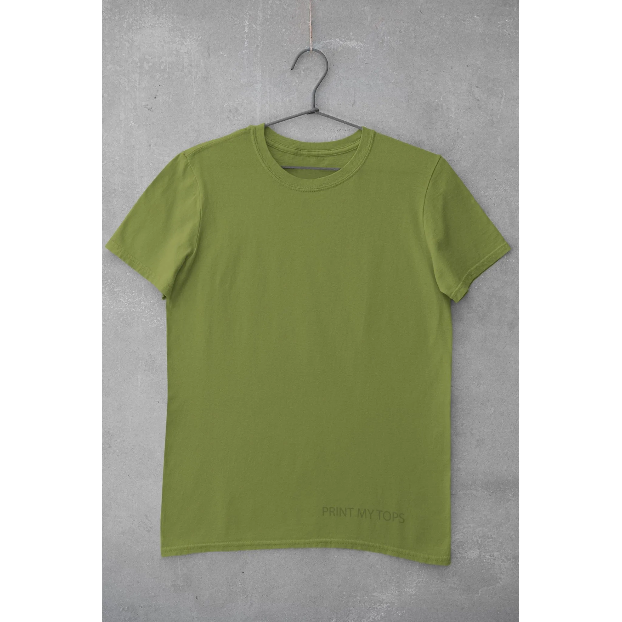 Crew Neck T-shirts with Your Logo on Front
