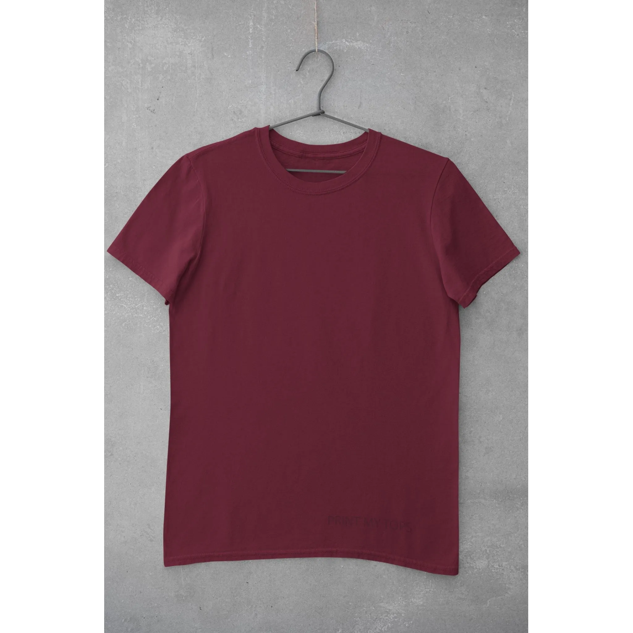 Crew Neck T-shirts with Your Logo on Front