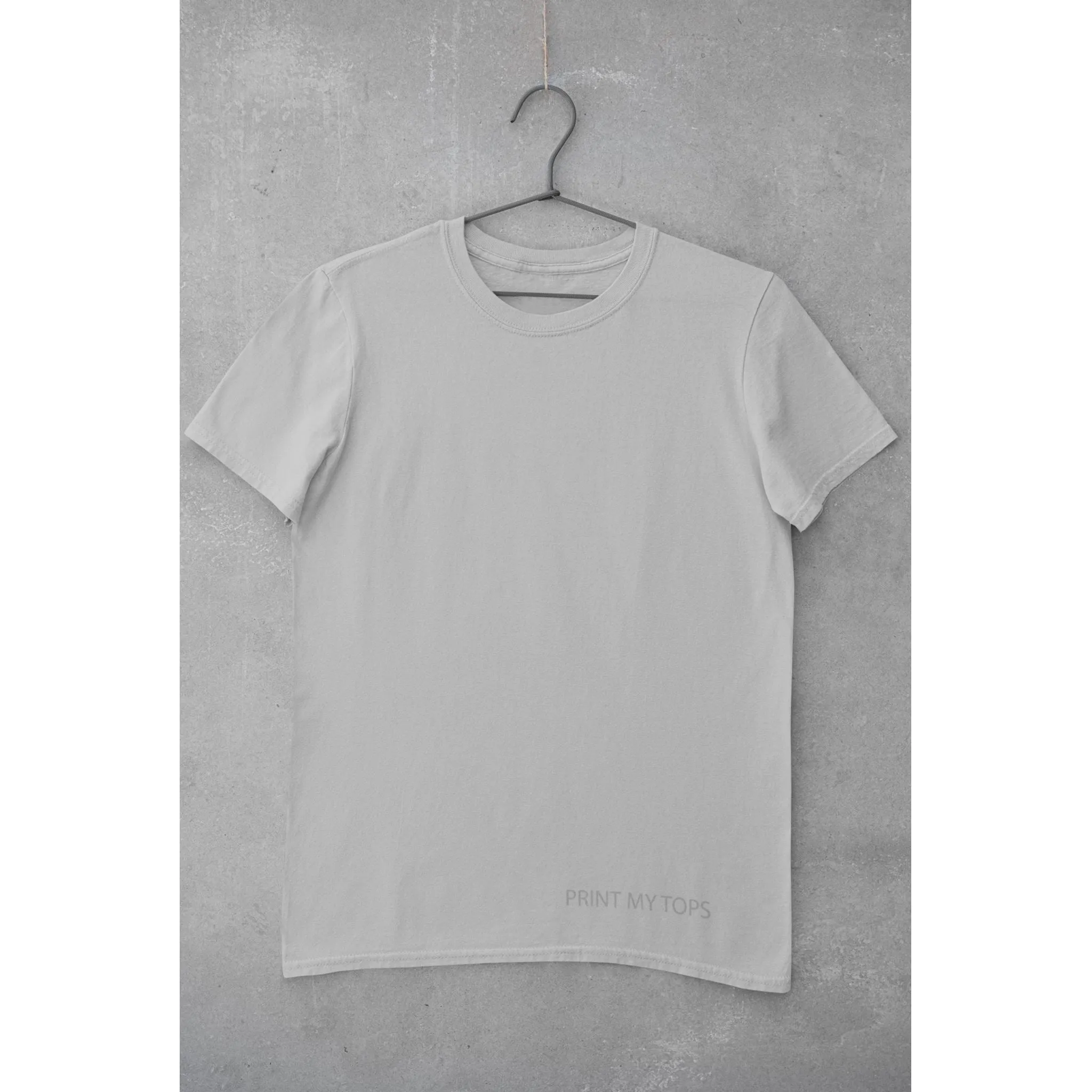 Crew Neck T-shirts with Your Logo on Front