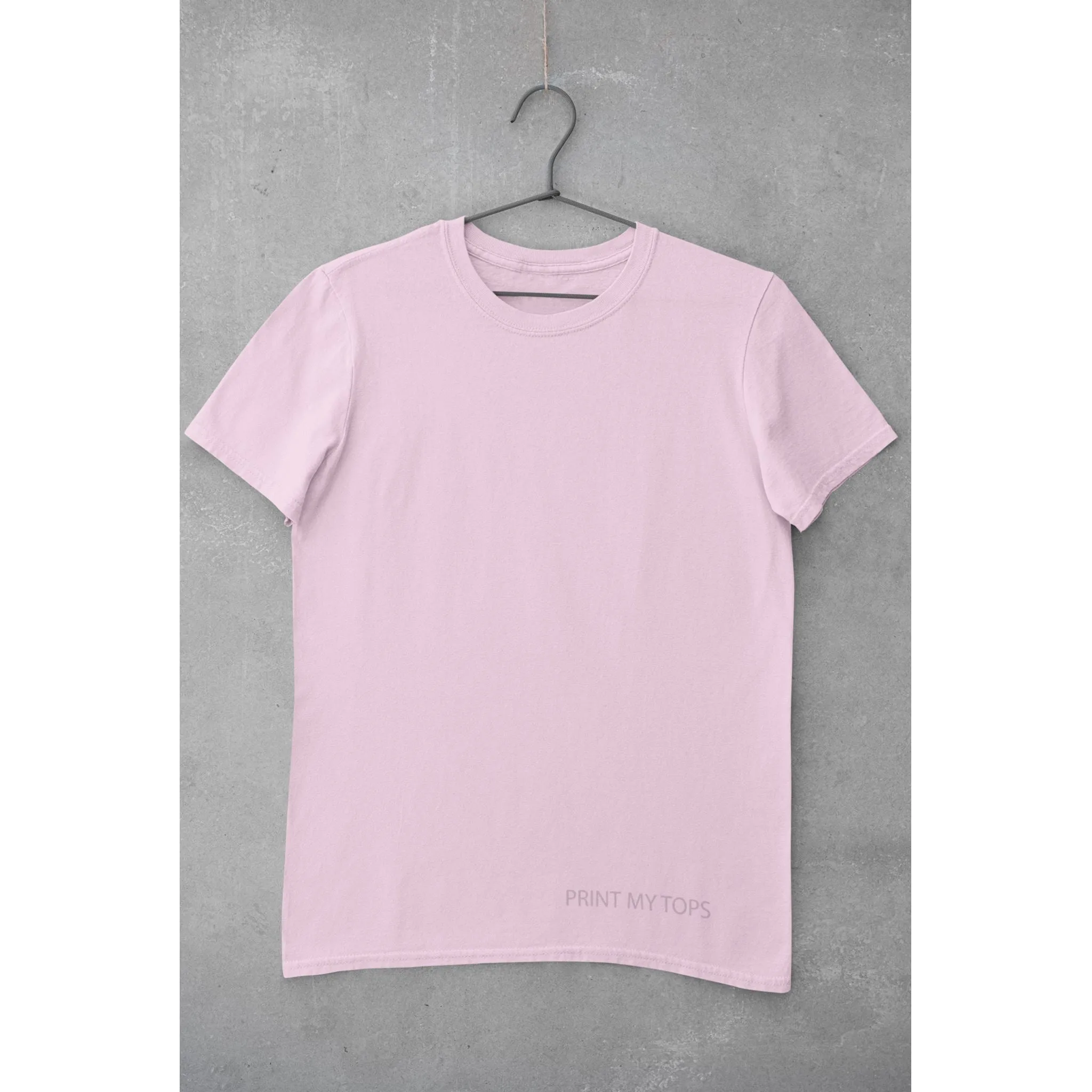 Crew Neck T-shirts with Your Logo on Front