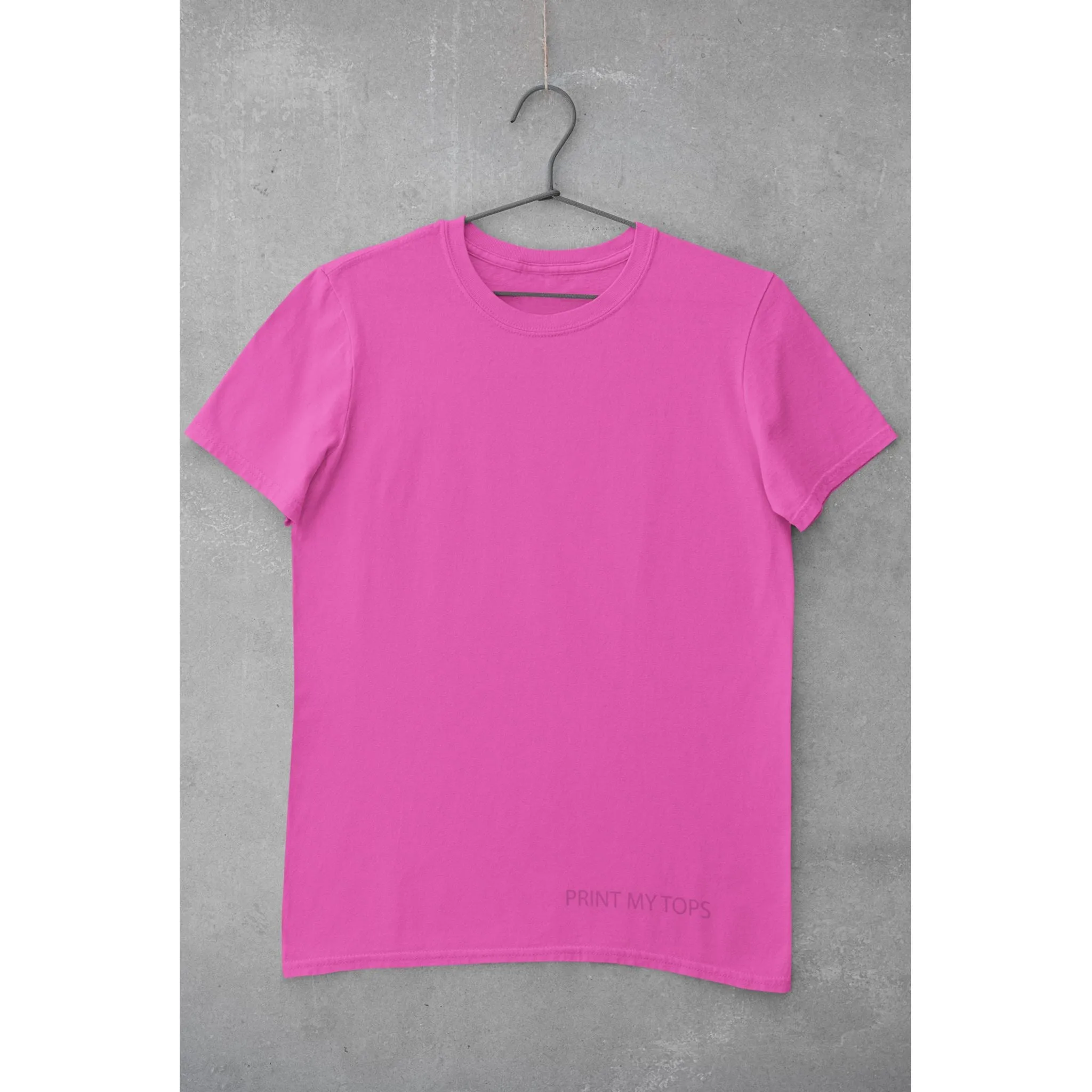 Crew Neck T-shirts with Your Logo on Front