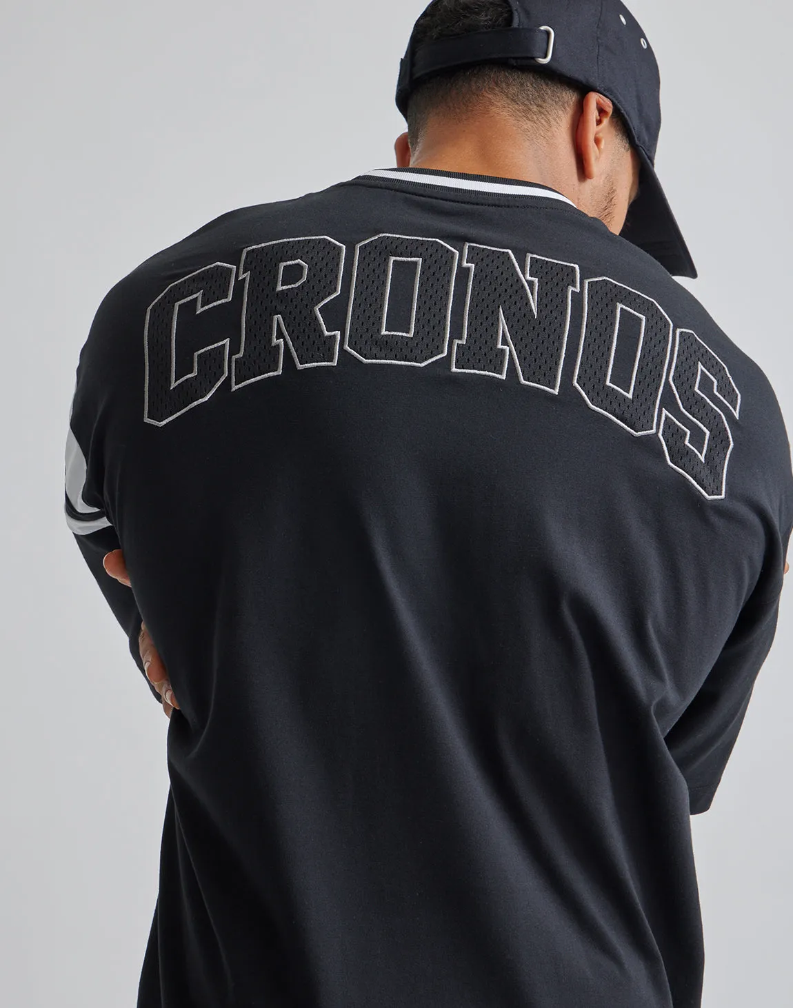CRONOS 2LINE BACK LOGO OVERSIZE T-SHIRTS【WHITE】