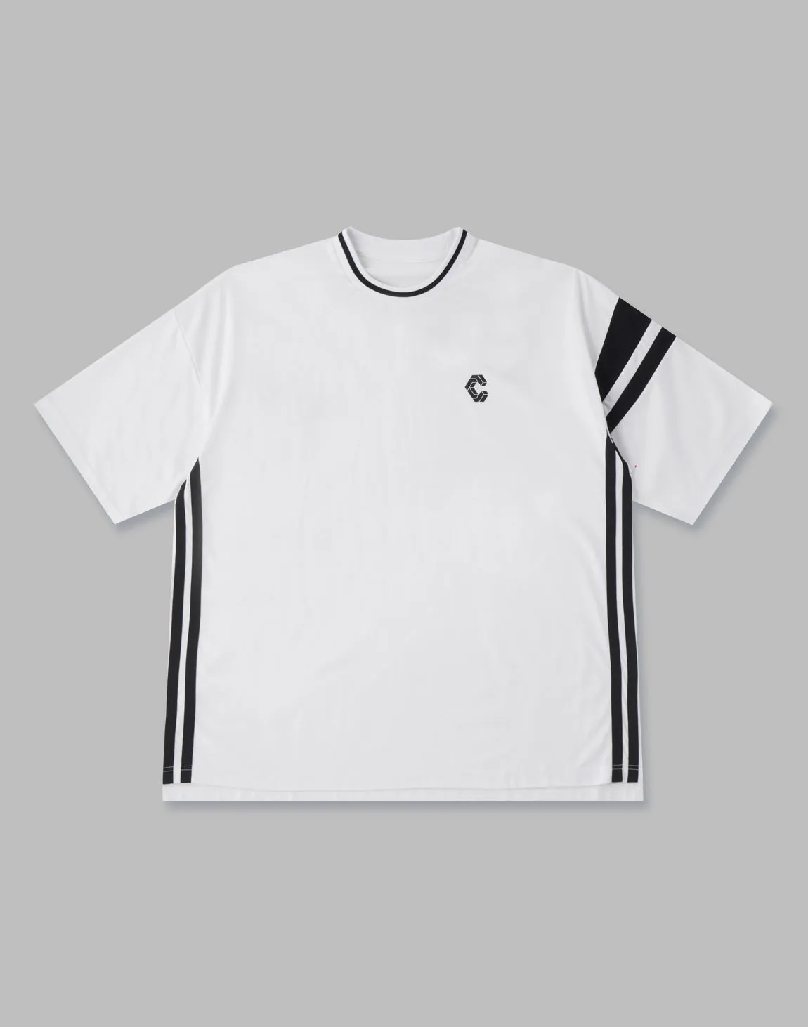 CRONOS 2LINE BACK LOGO OVERSIZE T-SHIRTS【WHITE】