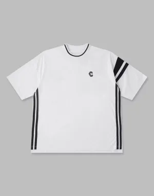 CRONOS 2LINE BACK LOGO OVERSIZE T-SHIRTS【WHITE】