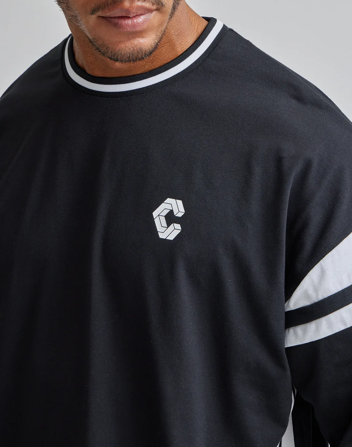 CRONOS 2LINE BACK LOGO OVERSIZE T-SHIRTS【WHITE】