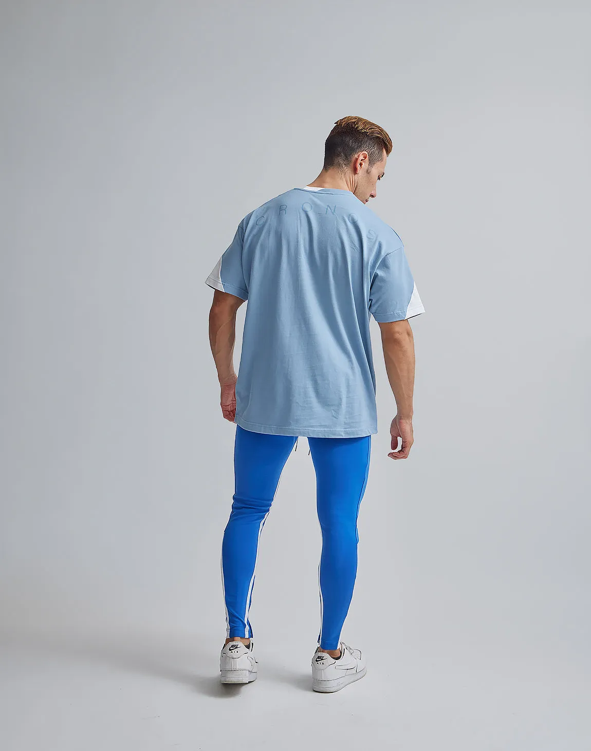 CRONOS BACK LOGO OVERSIZE T-SHIRTS【BLUE】