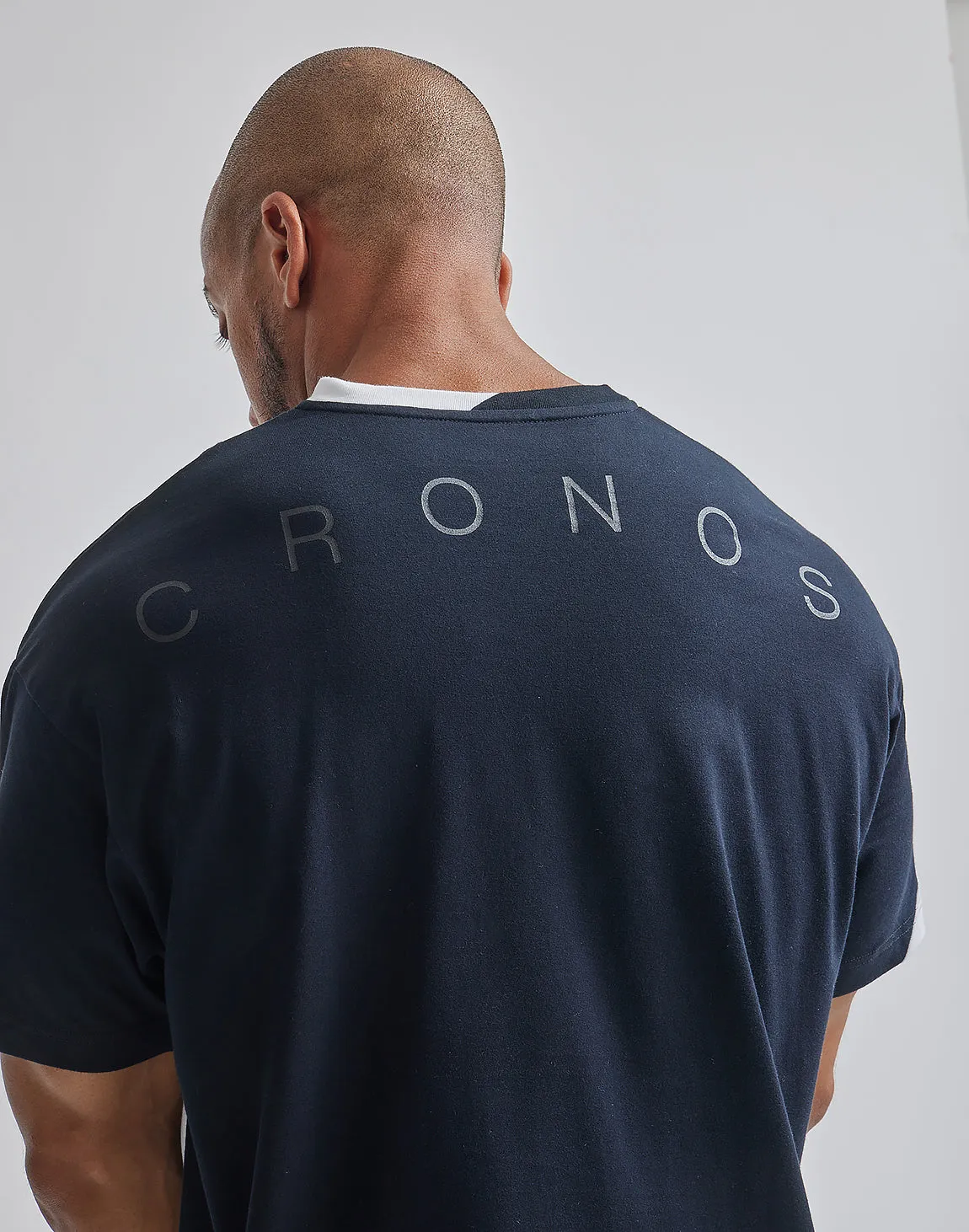 CRONOS BACK LOGO OVERSIZE T-SHIRTS【BLUE】