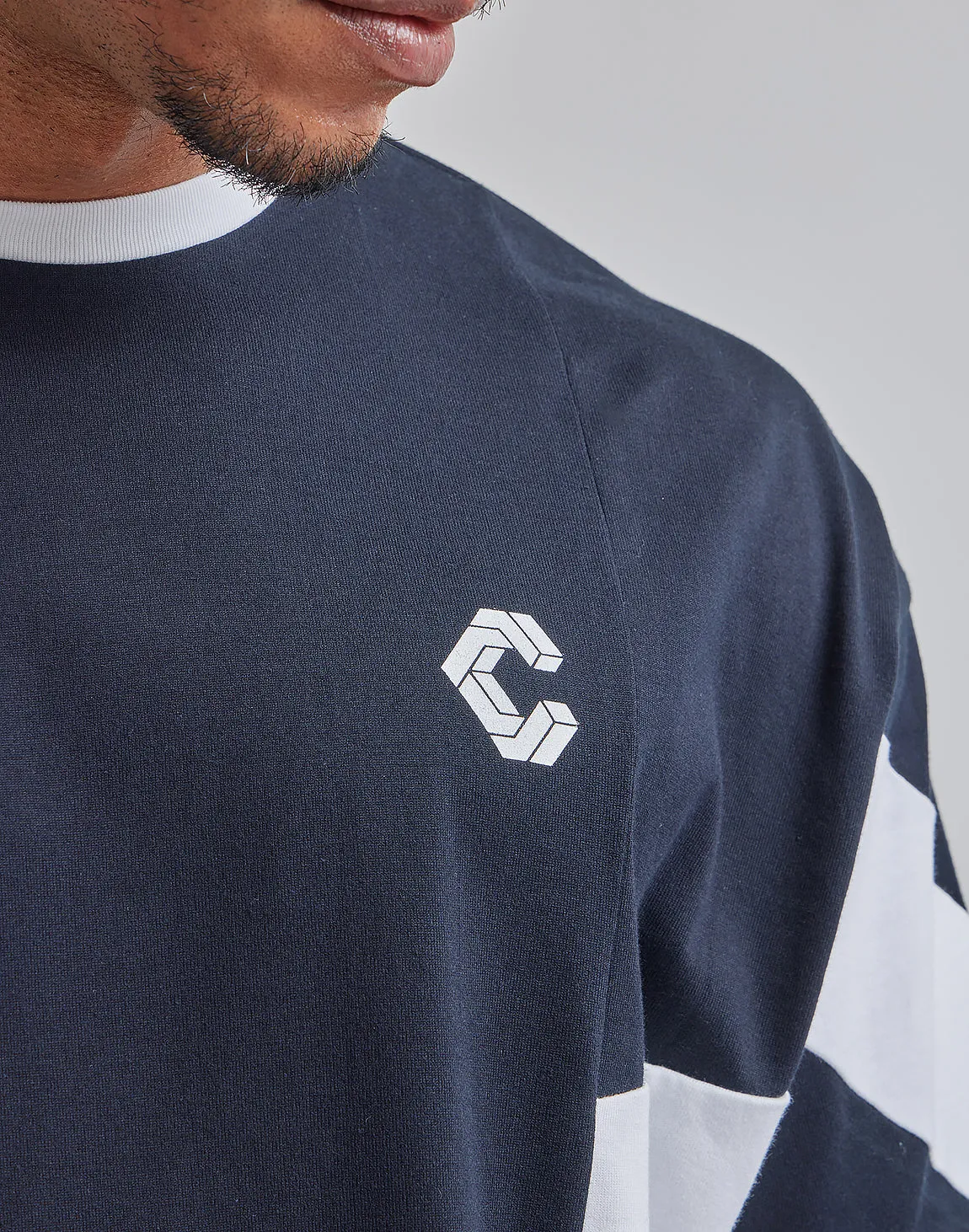 CRONOS BACK LOGO OVERSIZE T-SHIRTS【BLUE】