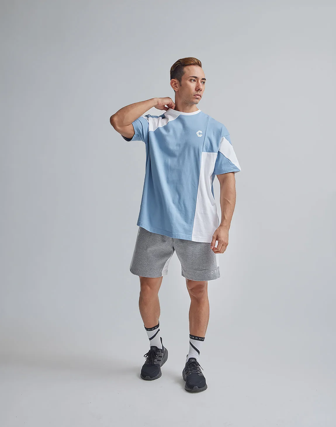 CRONOS BACK LOGO OVERSIZE T-SHIRTS【BLUE】
