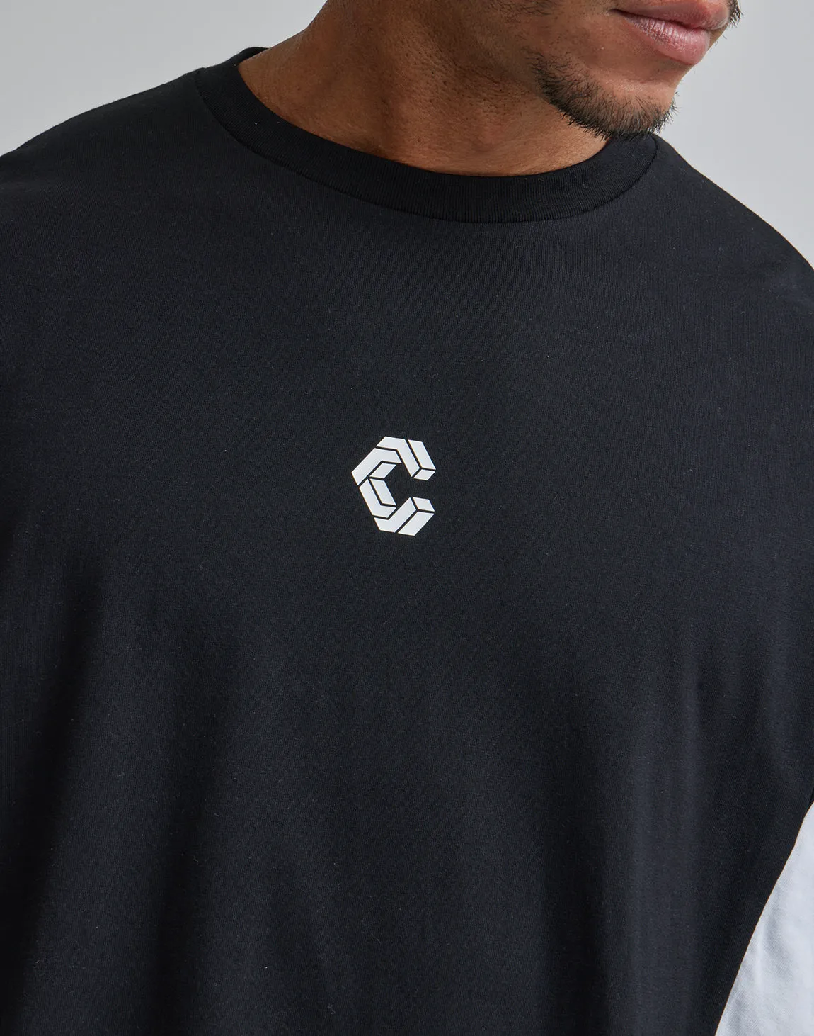 CRONOS BACK LOGO OVERSIZE T-SHIRTS【D.GRAY】