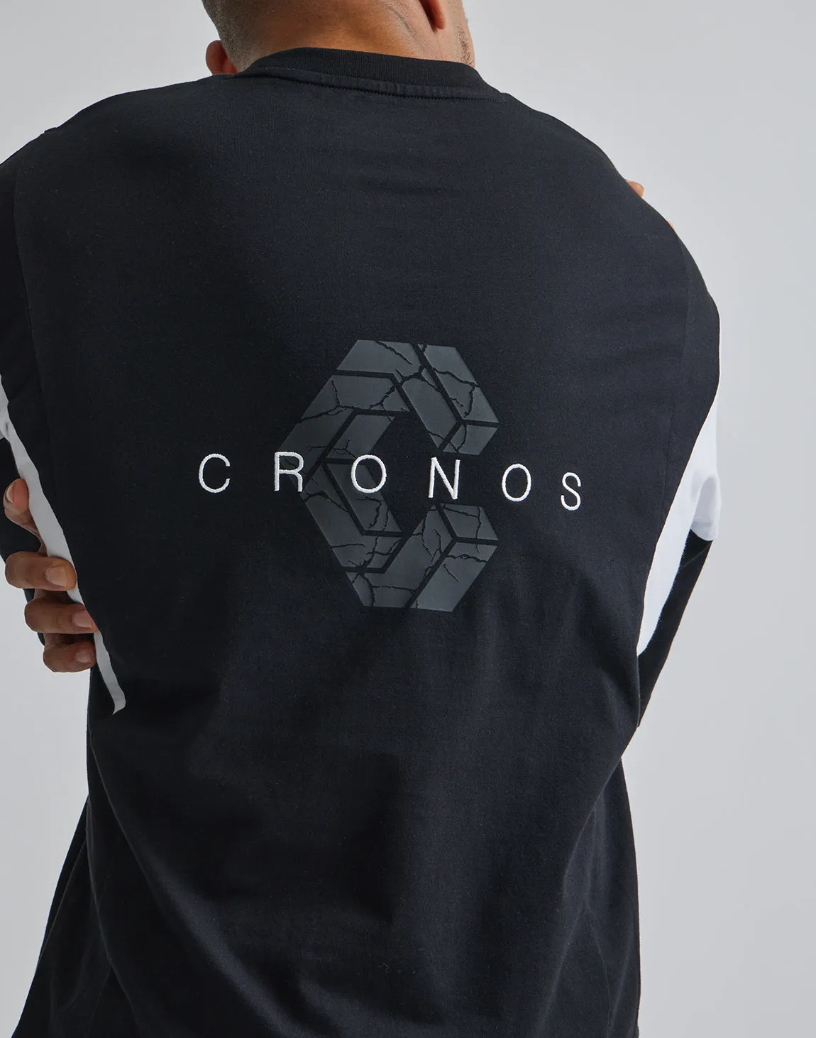 CRONOS BACK LOGO OVERSIZE T-SHIRTS【D.GRAY】