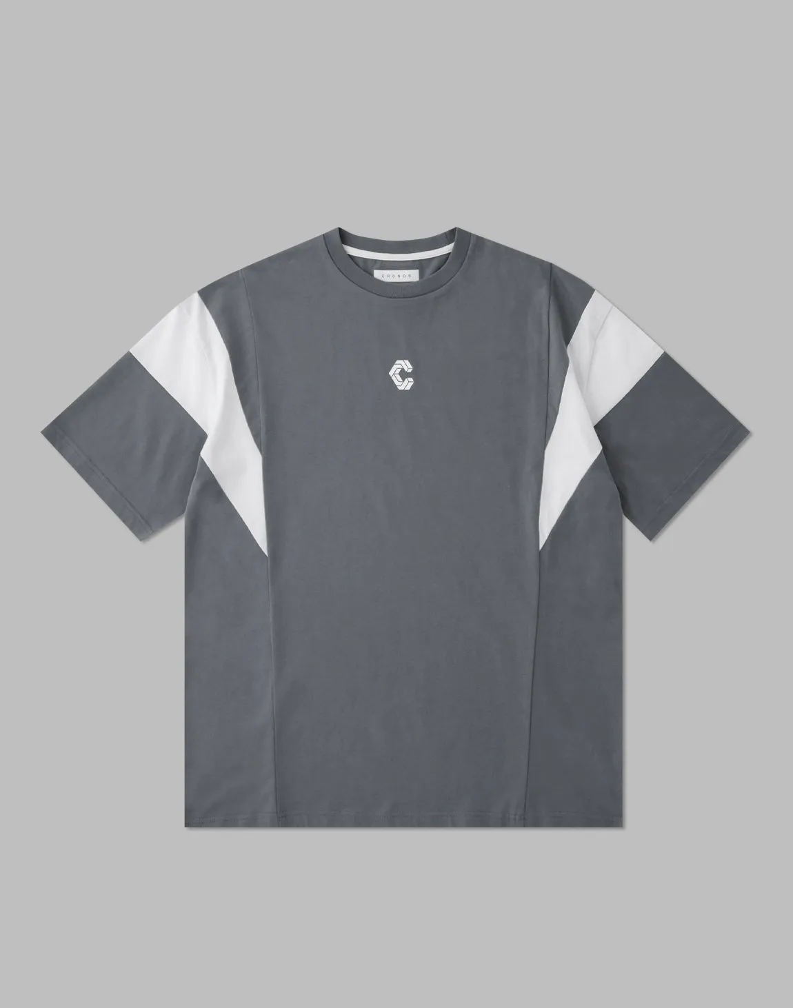 CRONOS BACK LOGO OVERSIZE T-SHIRTS【D.GRAY】