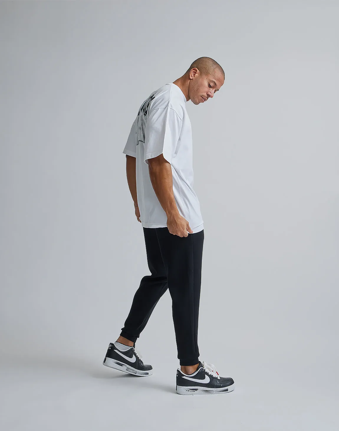 CRONOS BARBELL LOGO OVERSIZE T-SHIRTS【WHITE】