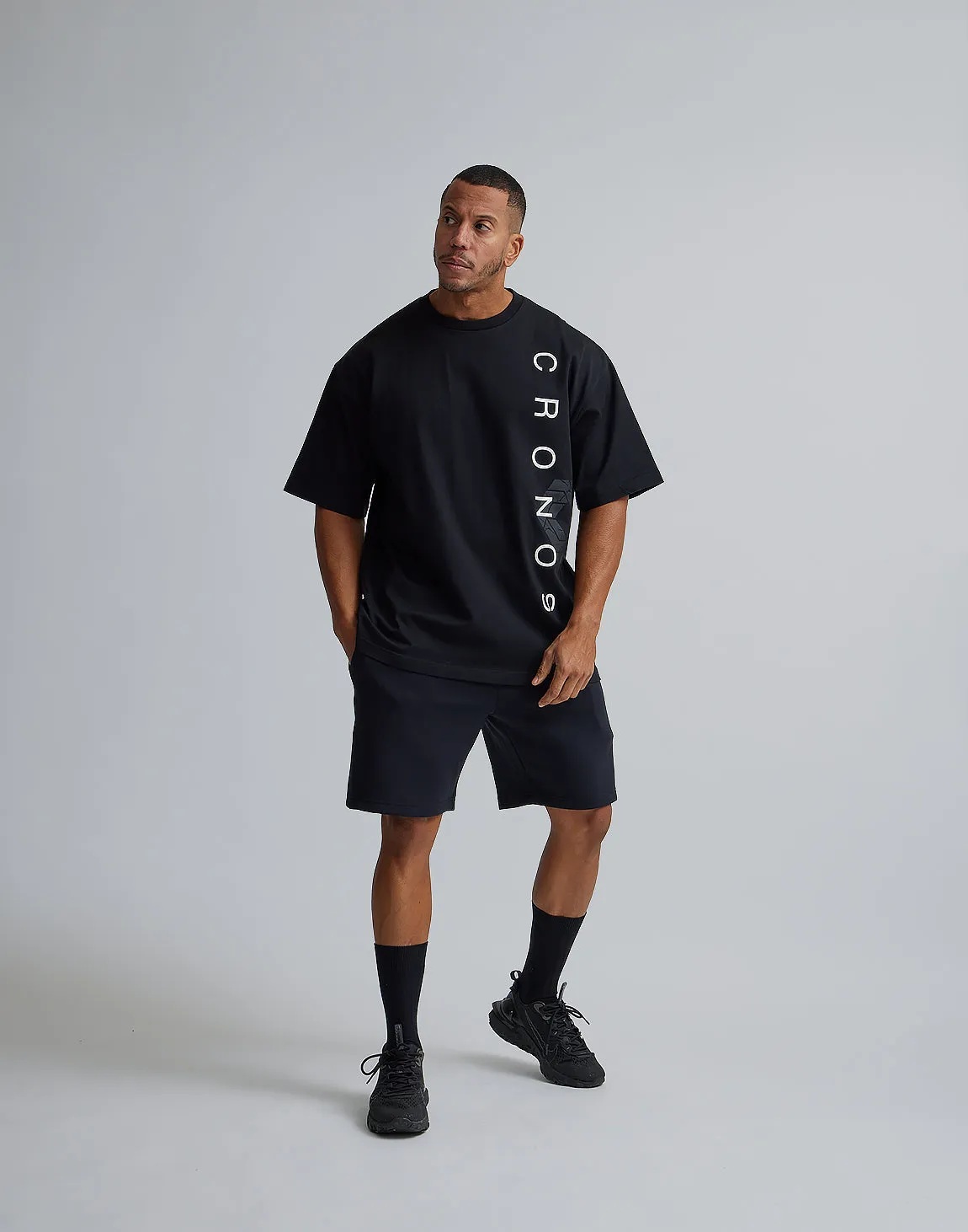 CRONOS LOGO OVERSIZE T-SHIRTS【BLACK×WHITE】