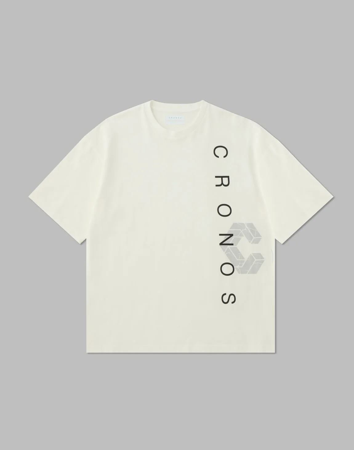 CRONOS LOGO OVERSIZE T-SHIRTS【WHITE×BLACK】