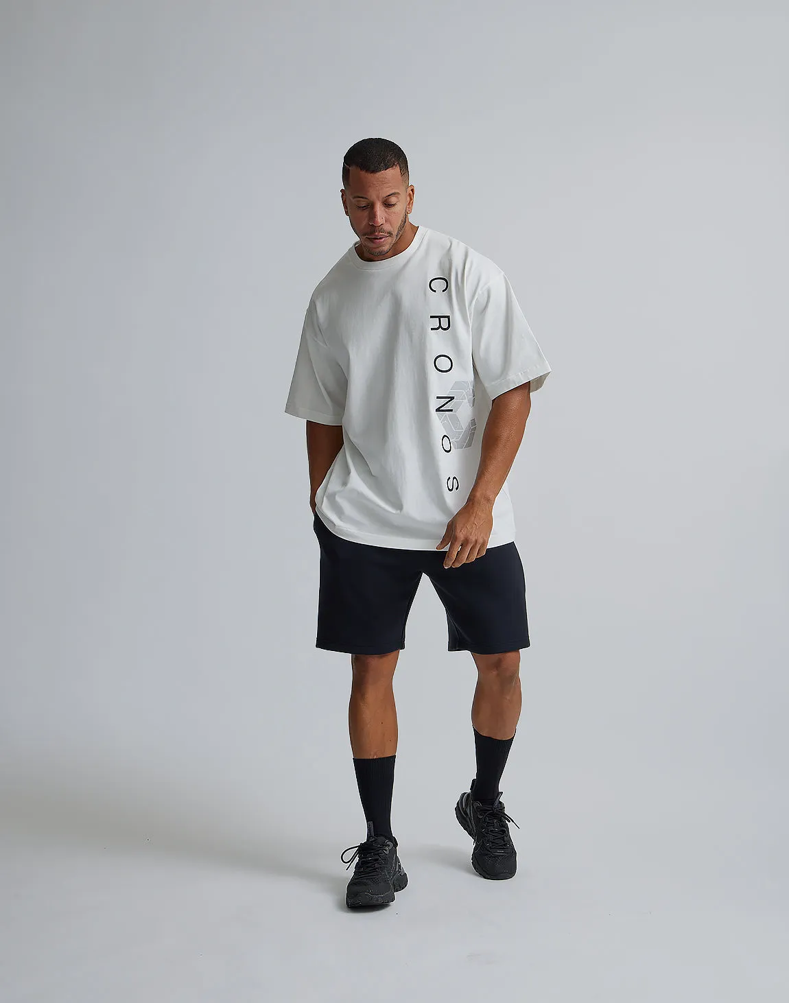 CRONOS LOGO OVERSIZE T-SHIRTS【WHITE×BLACK】