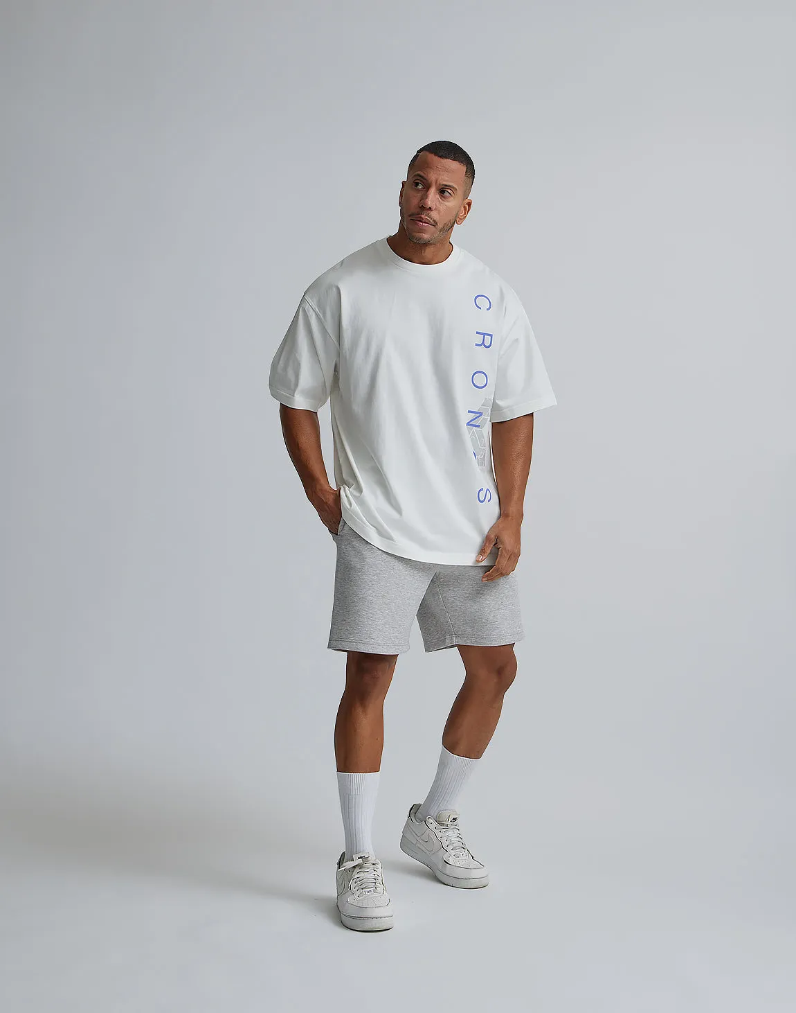 CRONOS LOGO OVERSIZE T-SHIRTS【WHITE×PURPLE】