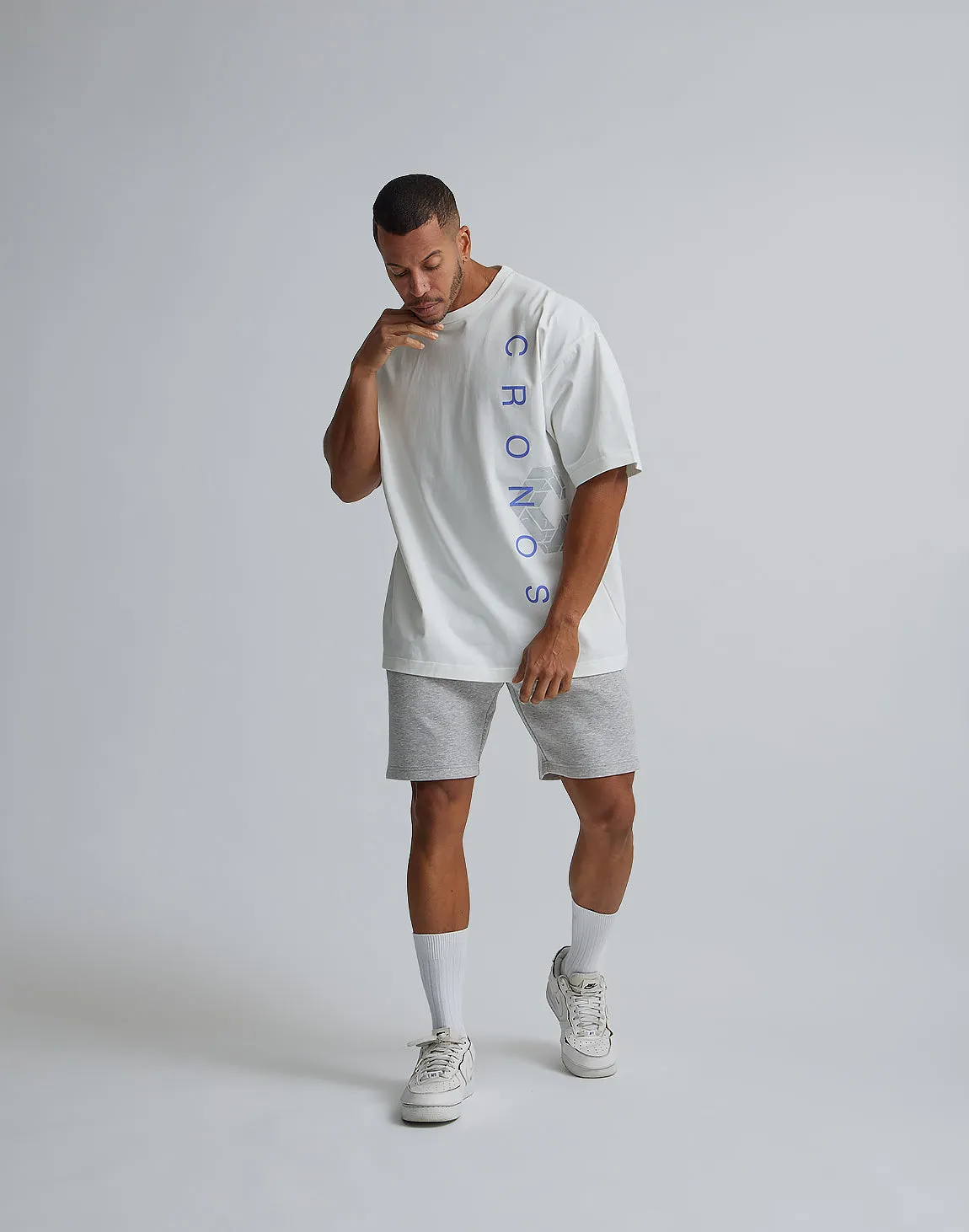 CRONOS LOGO OVERSIZE T-SHIRTS【WHITE×PURPLE】