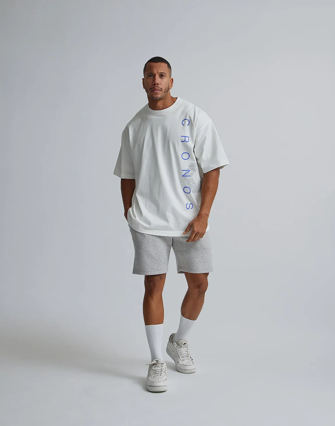 CRONOS LOGO OVERSIZE T-SHIRTS【WHITE×PURPLE】