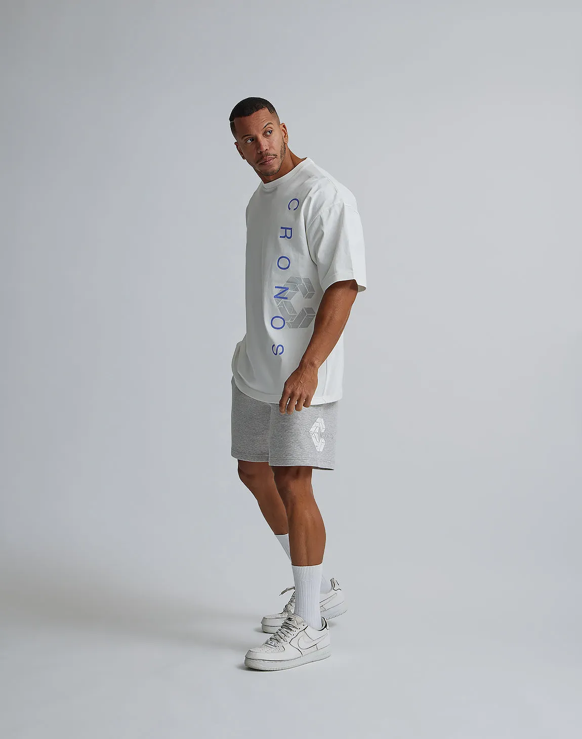 CRONOS LOGO OVERSIZE T-SHIRTS【WHITE×PURPLE】