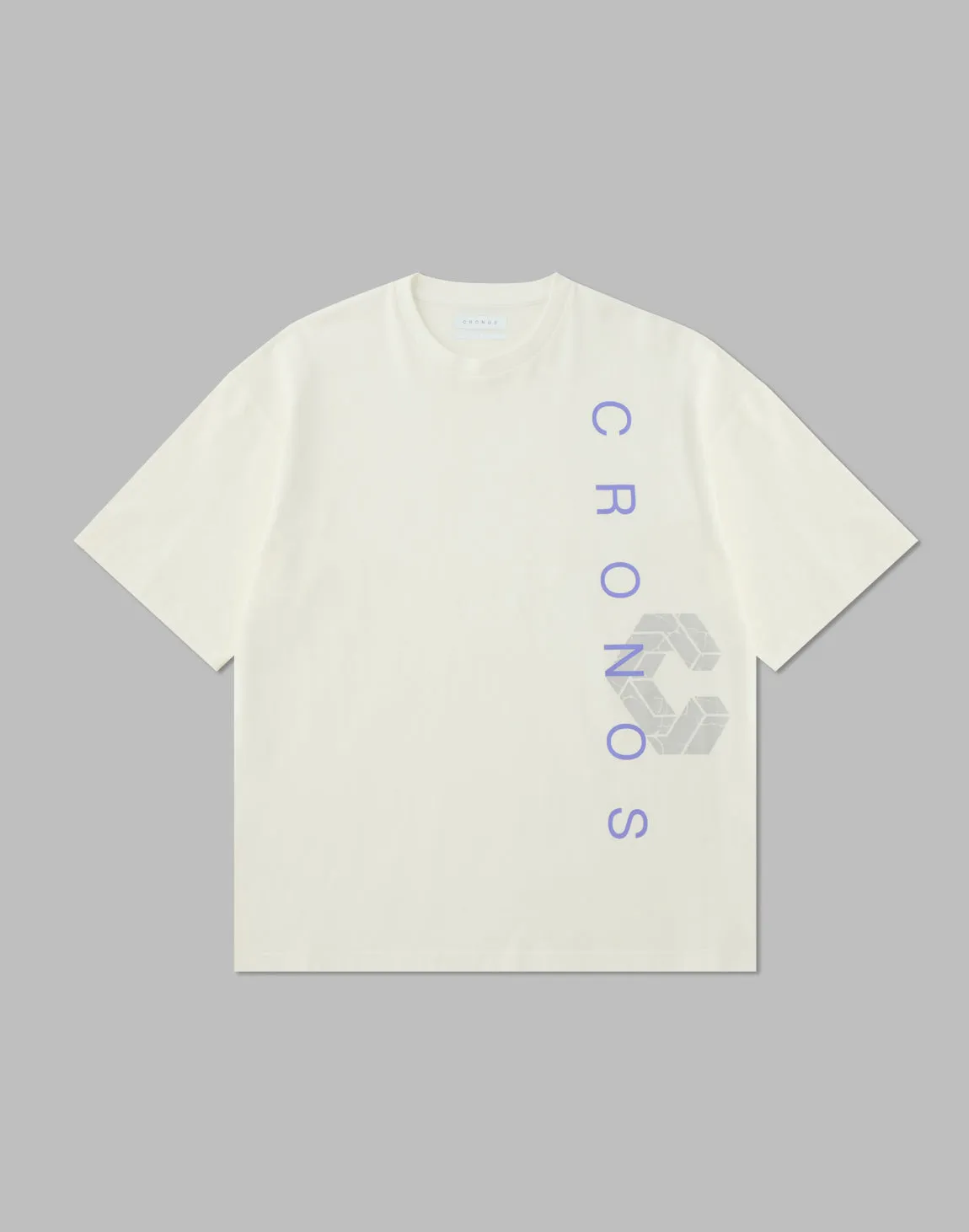 CRONOS LOGO OVERSIZE T-SHIRTS【WHITE×PURPLE】