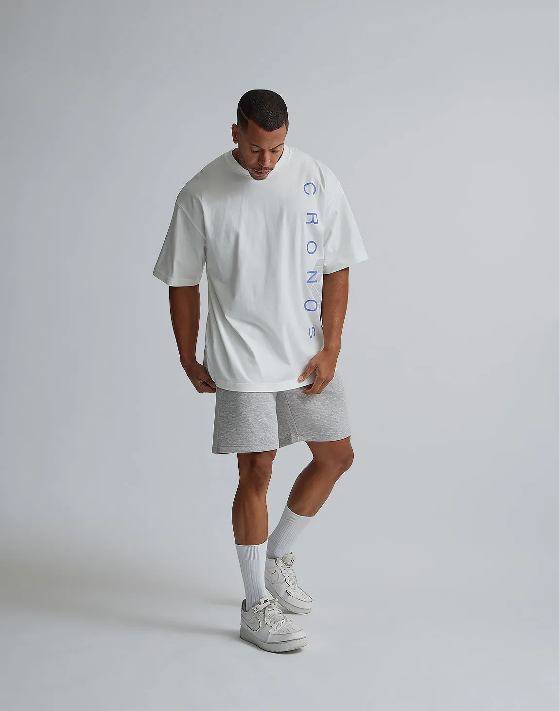 CRONOS LOGO OVERSIZE T-SHIRTS【WHITE×PURPLE】
