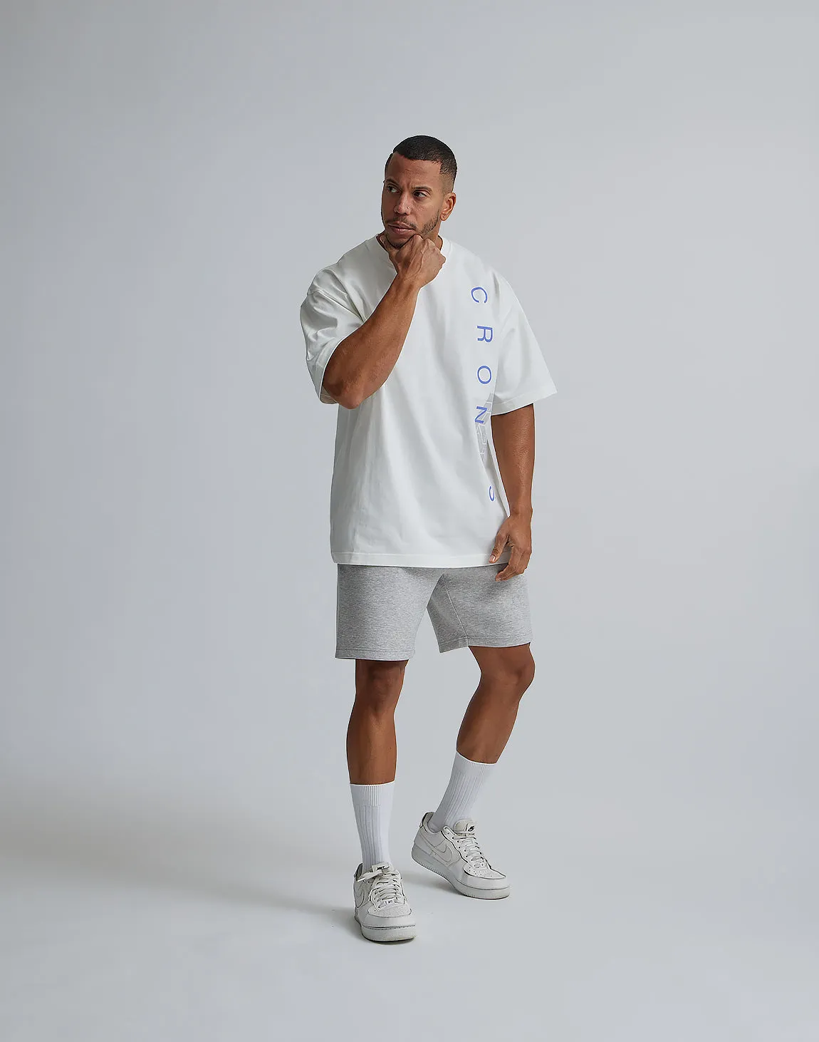 CRONOS LOGO OVERSIZE T-SHIRTS【WHITE×PURPLE】
