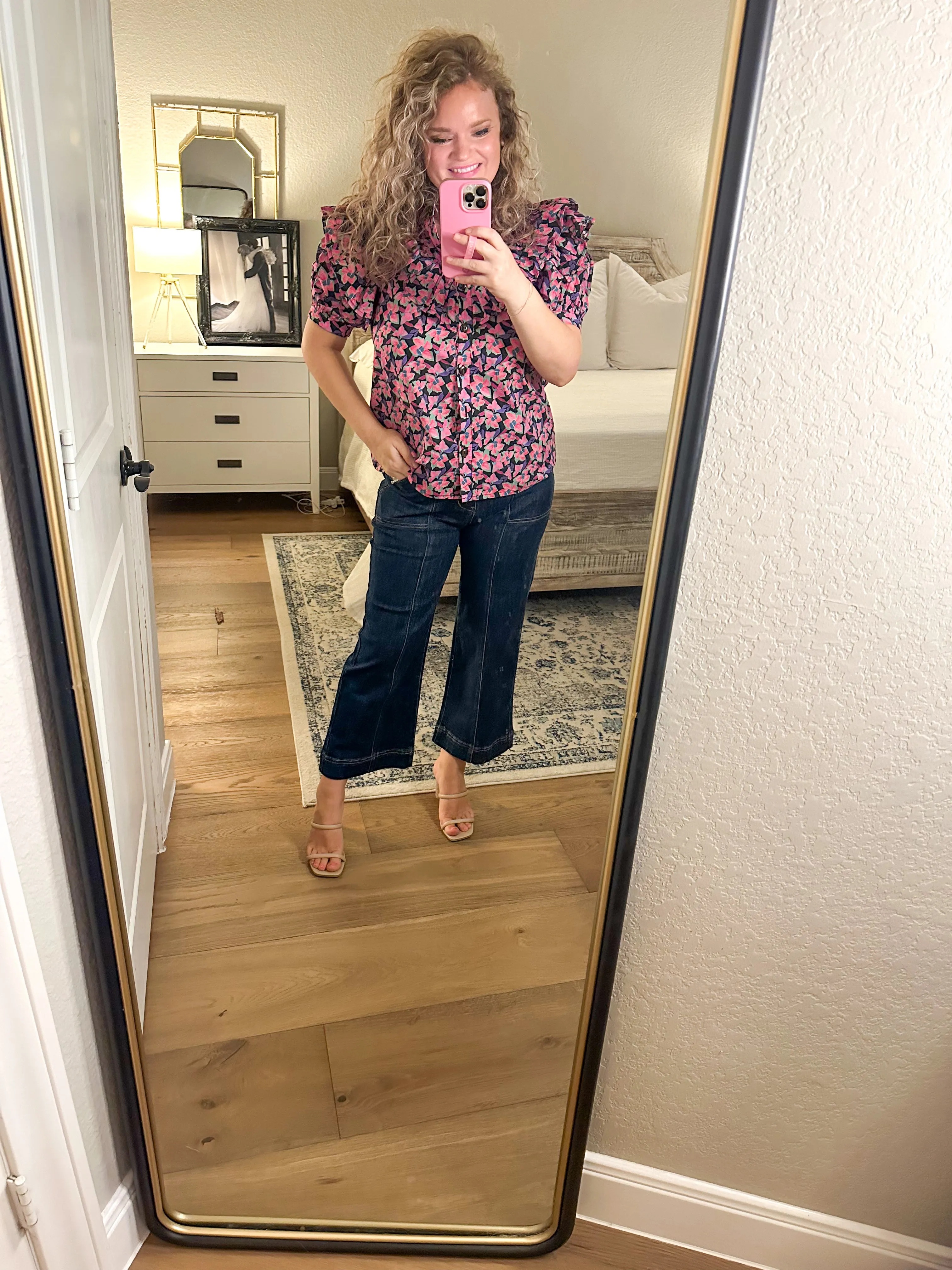 Cropped Dark Denim Jeans