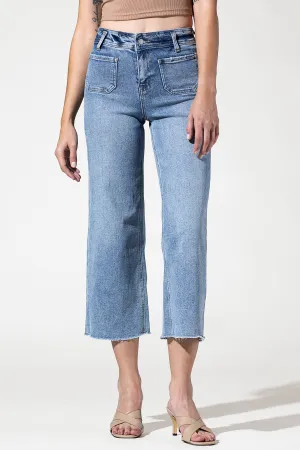 Cropped Wide Leg with Front Pocket