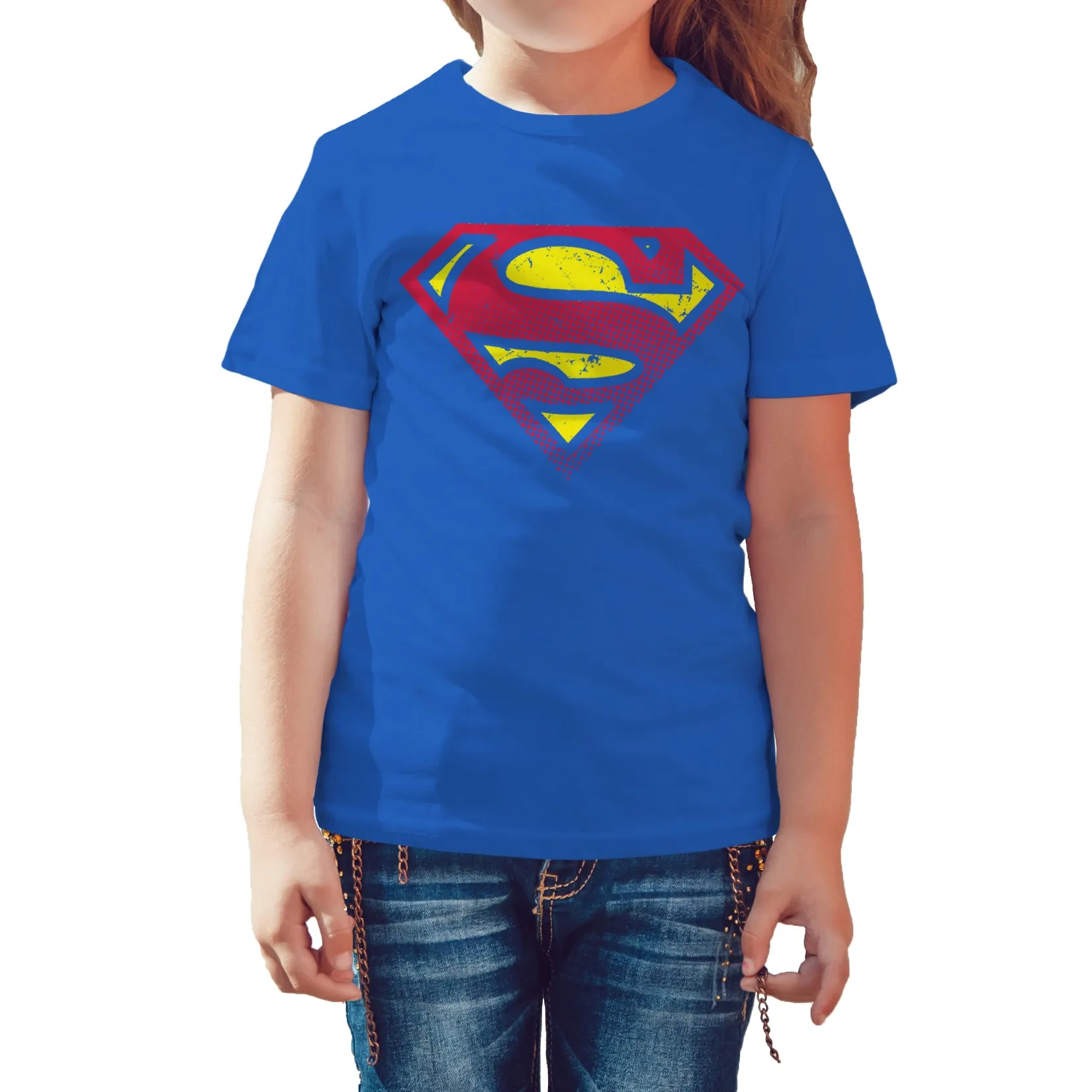 DC Comics Superman Logo Halftone Official Kid's T-shirt