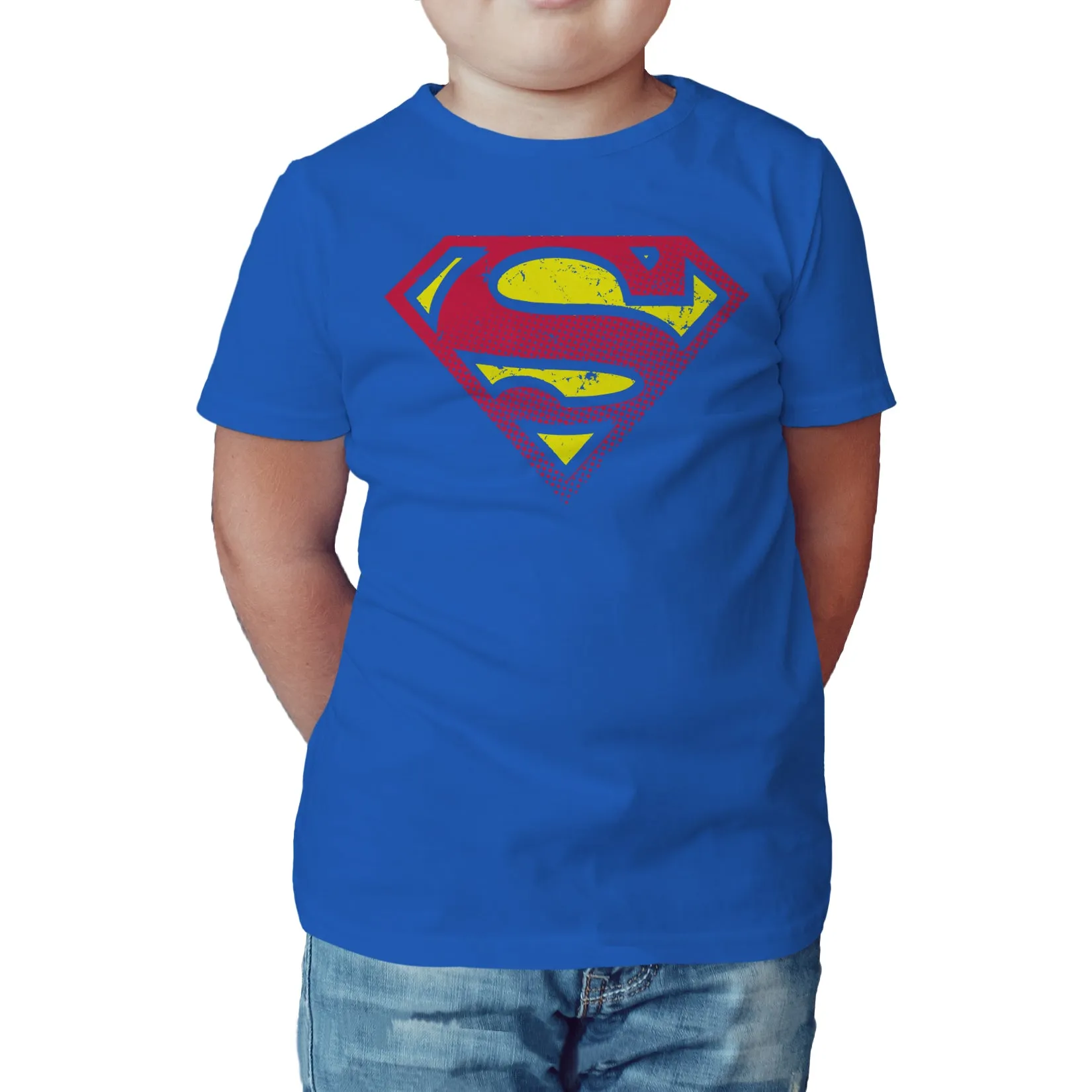 DC Comics Superman Logo Halftone Official Kid's T-shirt