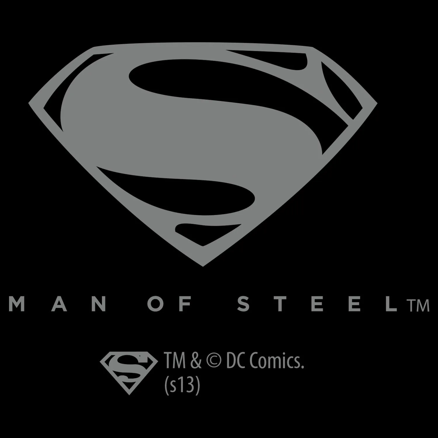 DC Man Of Steel Smashed Logo Official Men's T-shirt (Black)