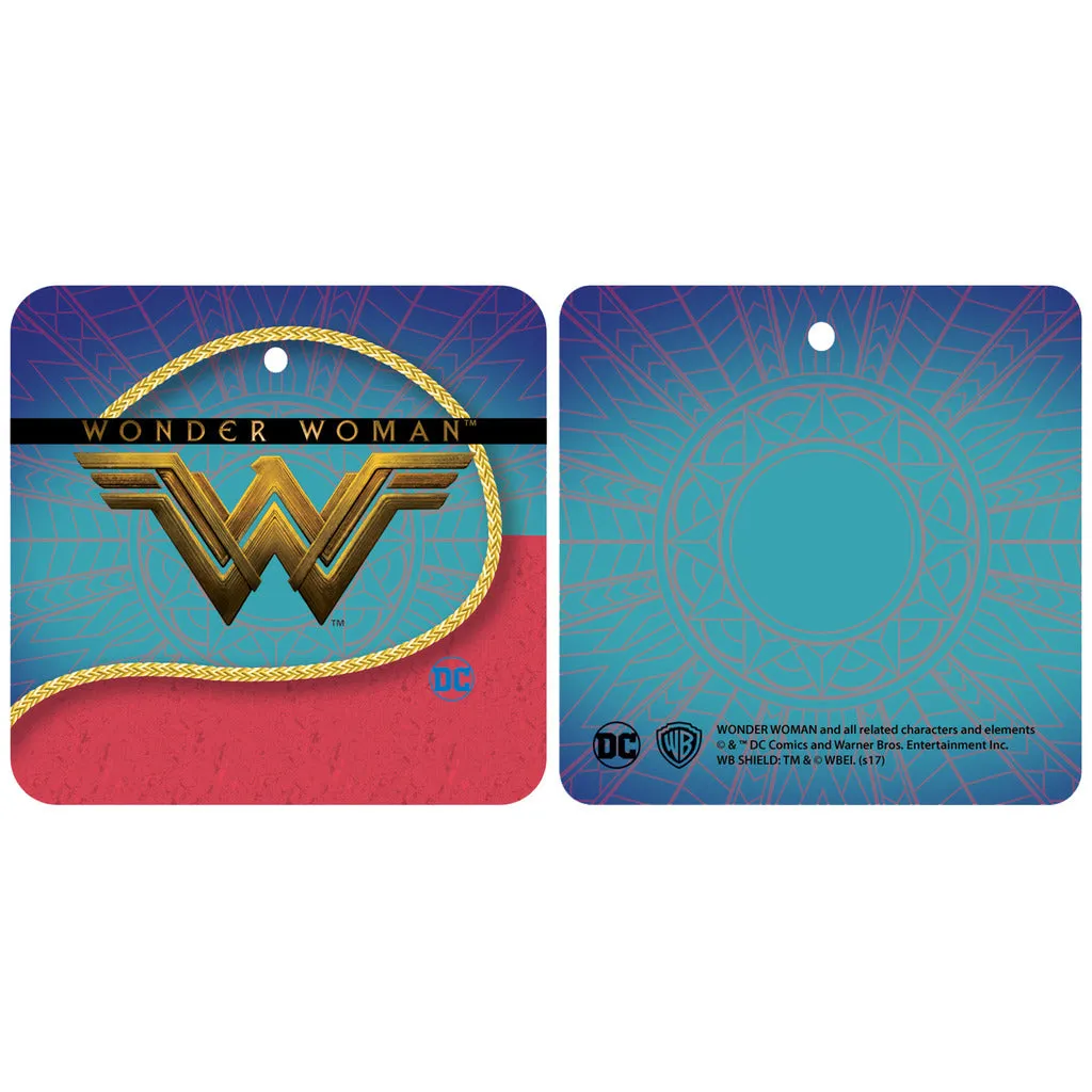 DC Wonder Woman Logo 3D Shield Official Men's T-shirt (Black)