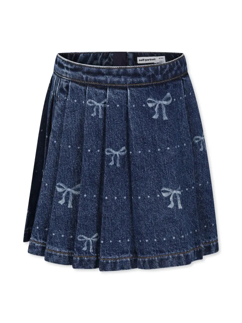 DENIM BOW PRINT SKIRT