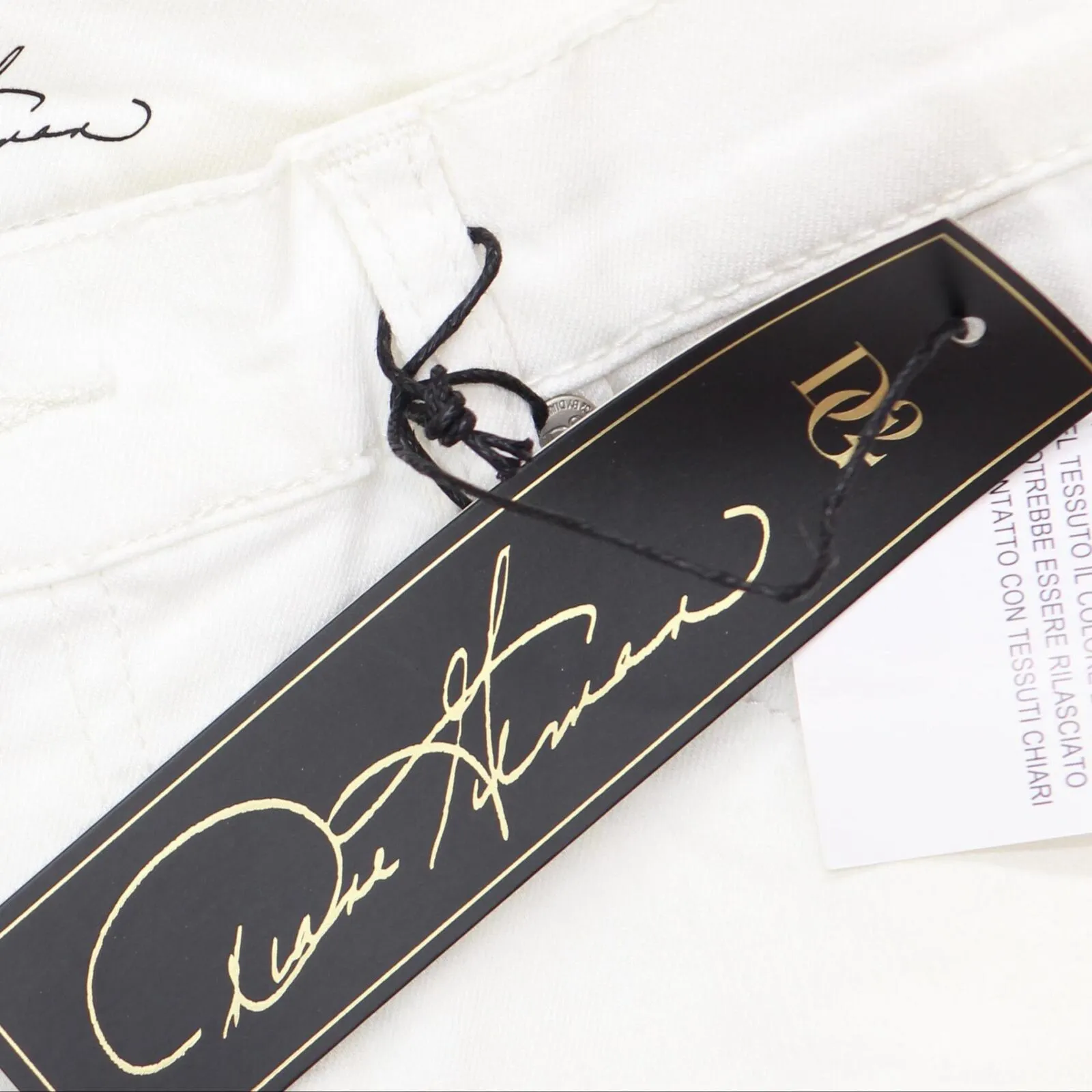 Dg2 Womens Classic Stretch Embroidered Cropped Jean 654679 White 12P