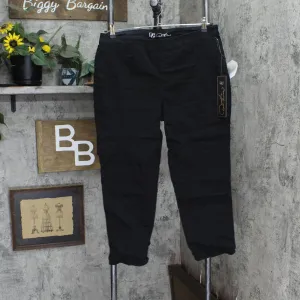 DG2 Womens Cropped Stretch Twill Cargo Jegging 685754 Black PL