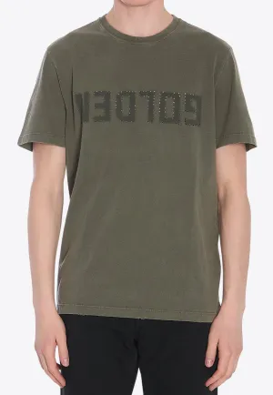 Distressed Logo Crewneck T-shirt
