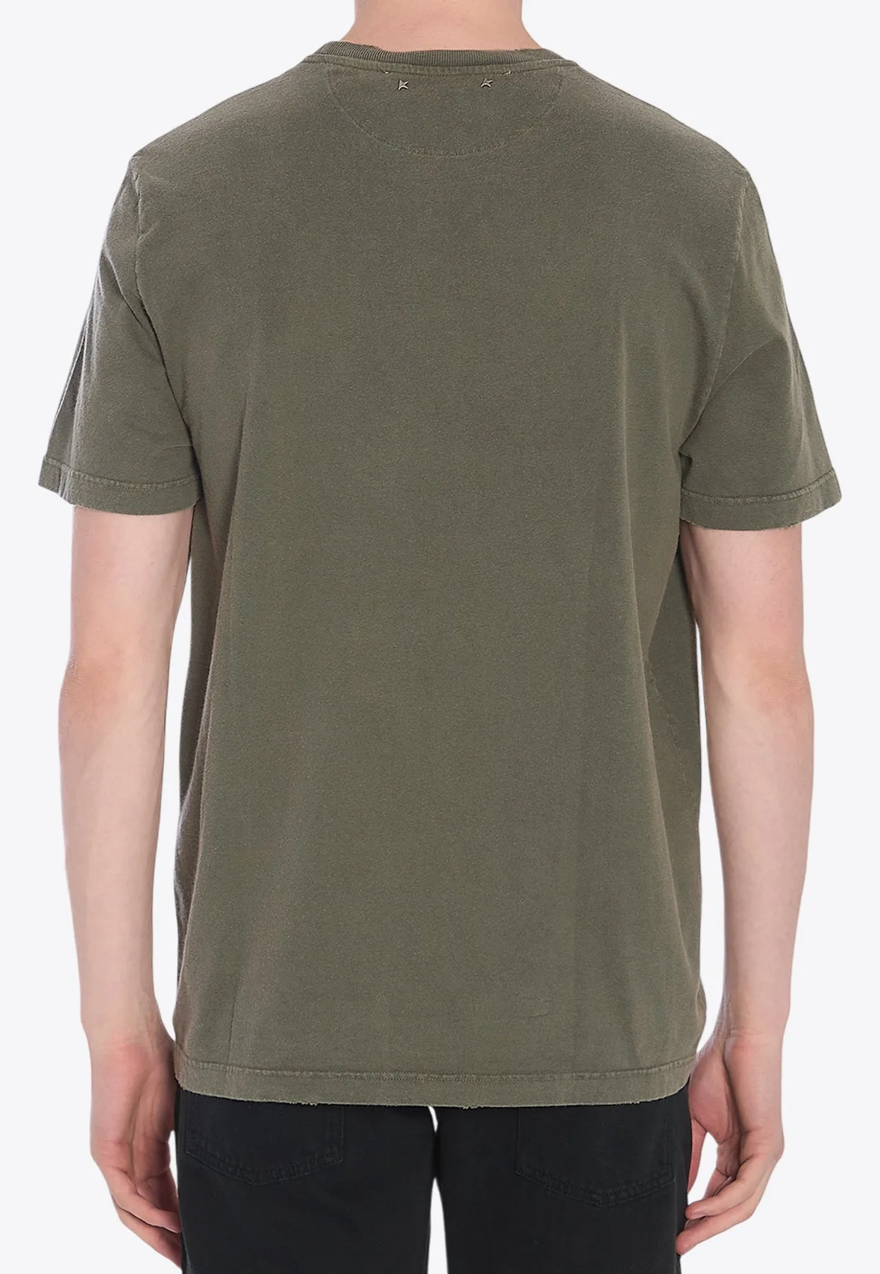 Distressed Logo Crewneck T-shirt