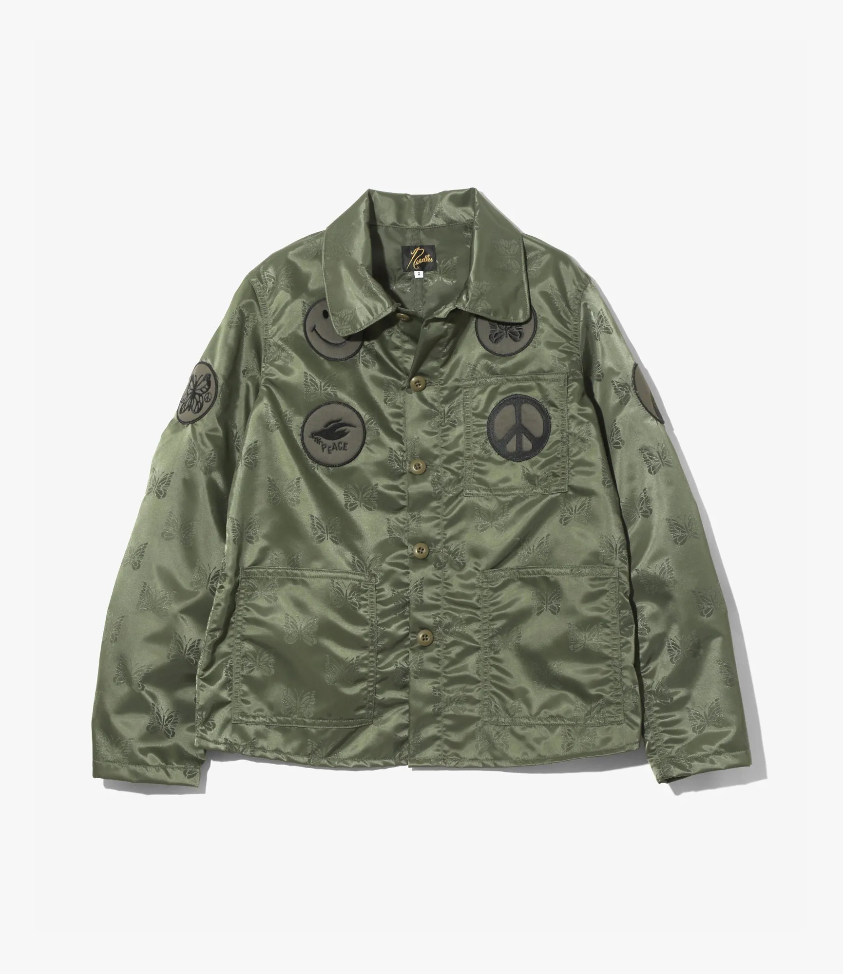 DN Coverall – Olive Papillon Jacquard Sateen