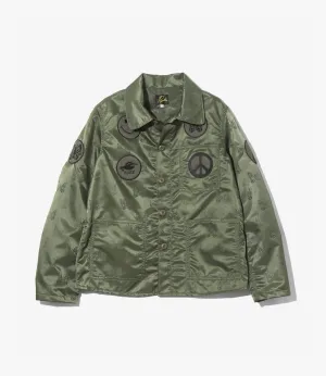 DN Coverall – Olive Papillon Jacquard Sateen