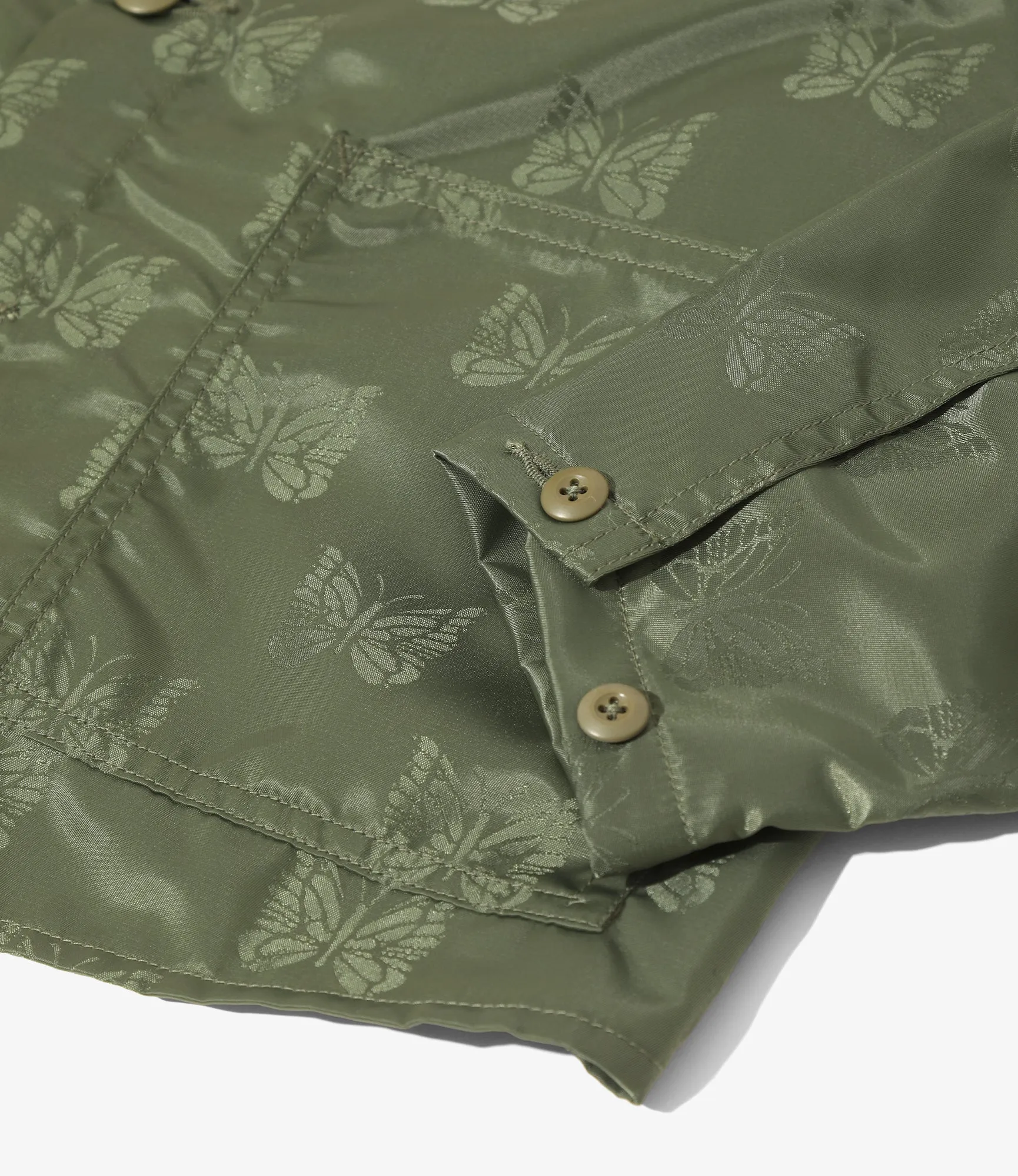 DN Coverall – Olive Papillon Jacquard Sateen