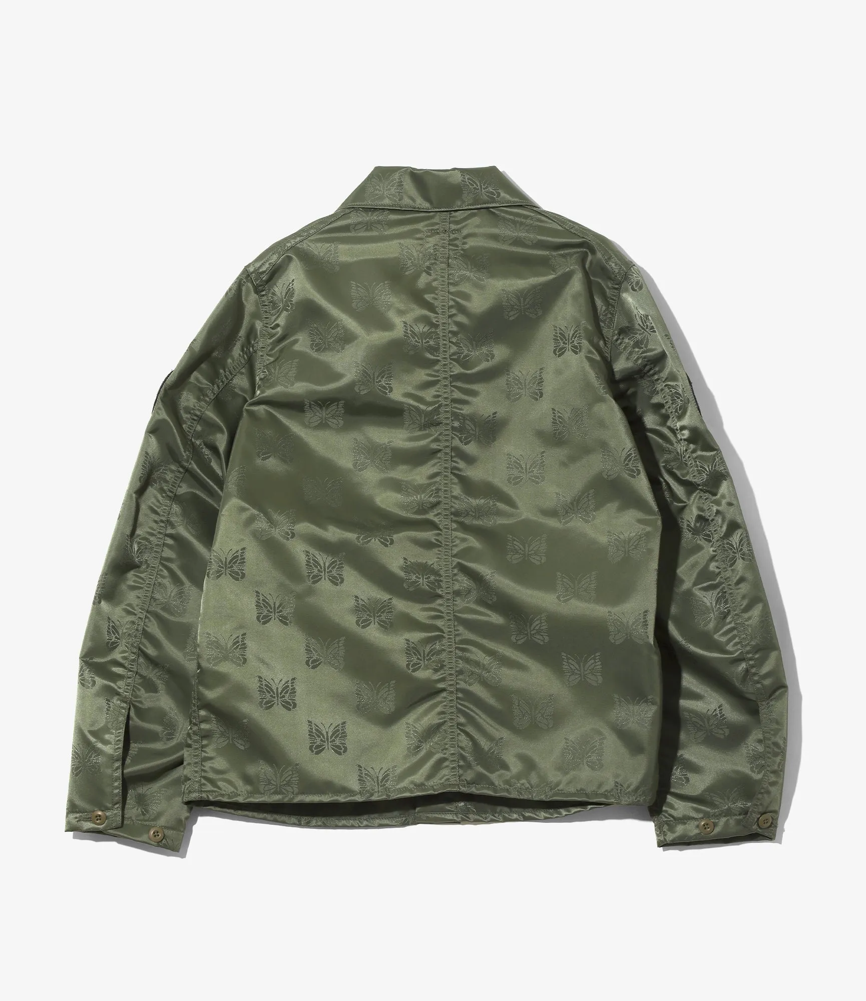 DN Coverall – Olive Papillon Jacquard Sateen