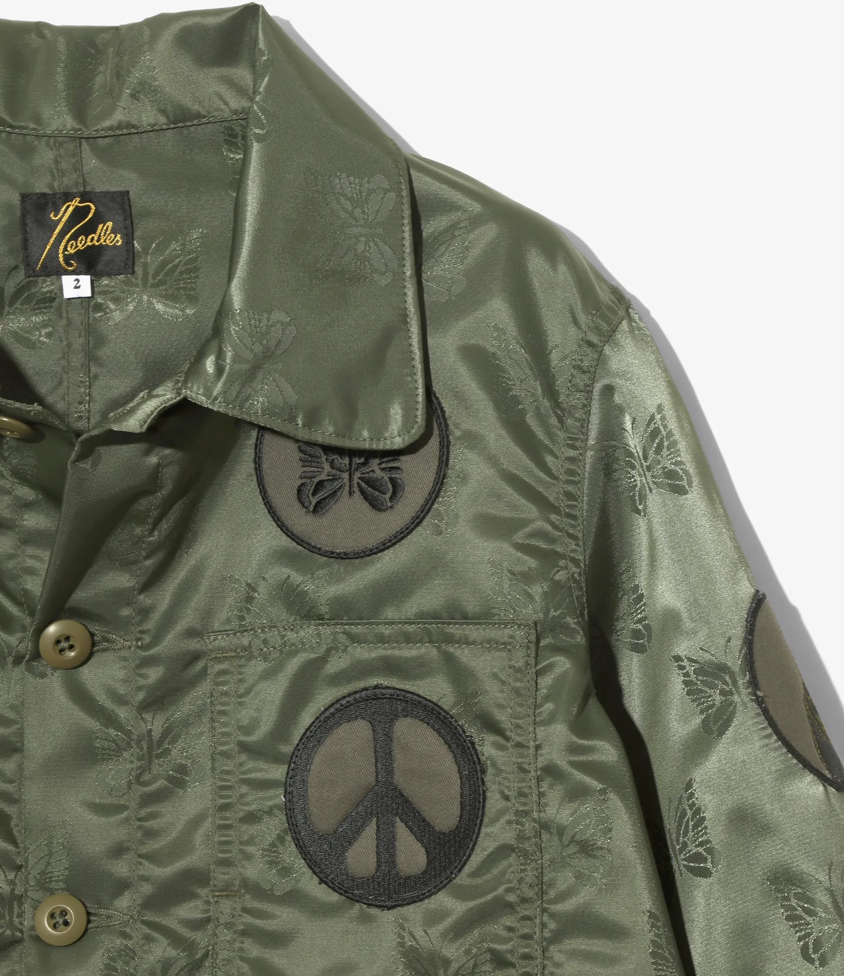 DN Coverall – Olive Papillon Jacquard Sateen