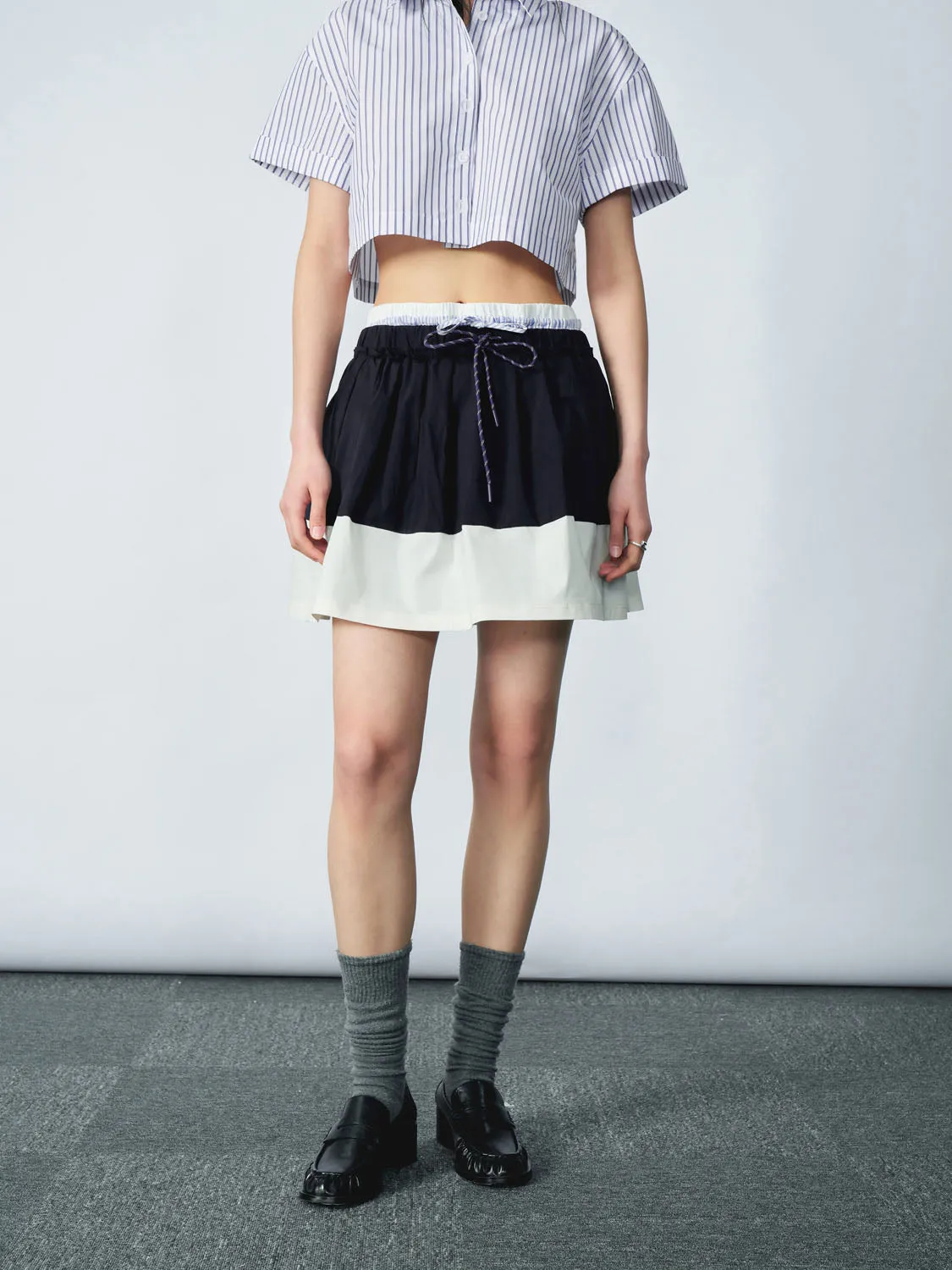 Drawstring A-Line Skirts