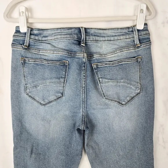 Driftwood Indie Cropped Boot Leather Patchwork Insert Mid Rise Jeans