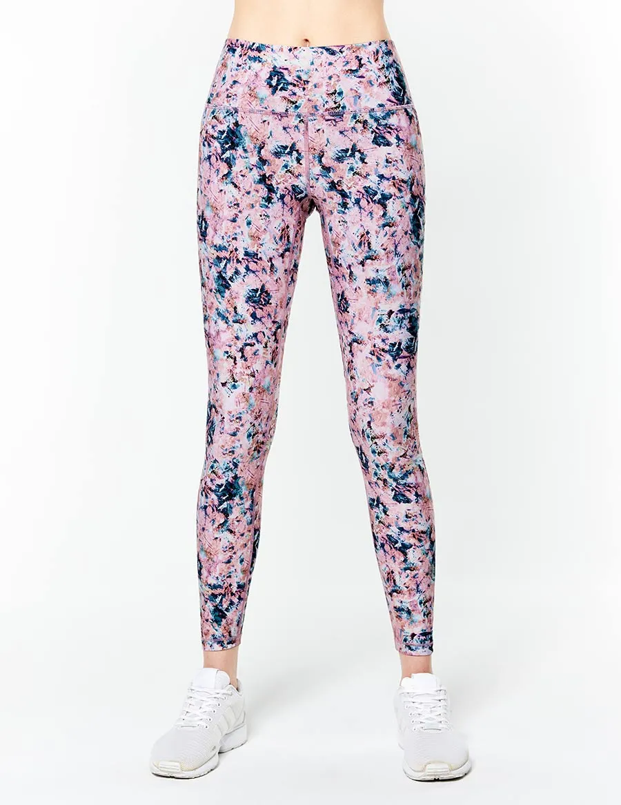 easyoga LESPIRO Glossy Slim Tights4 - FD1 Graffiti Pink